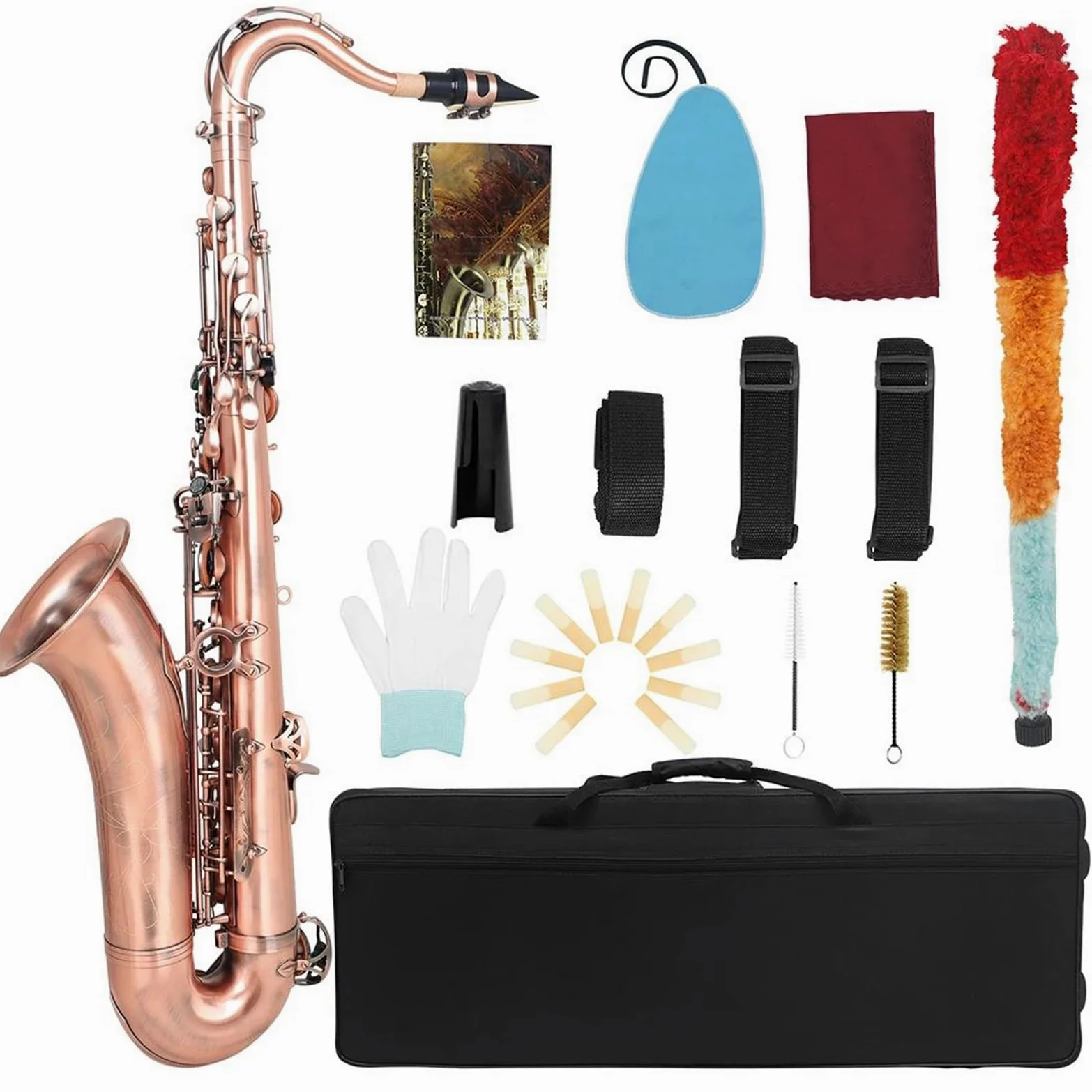 Sassofono professionale Strumento Professionale In Ottone Sib Sax Tenore Vintage Rosso
