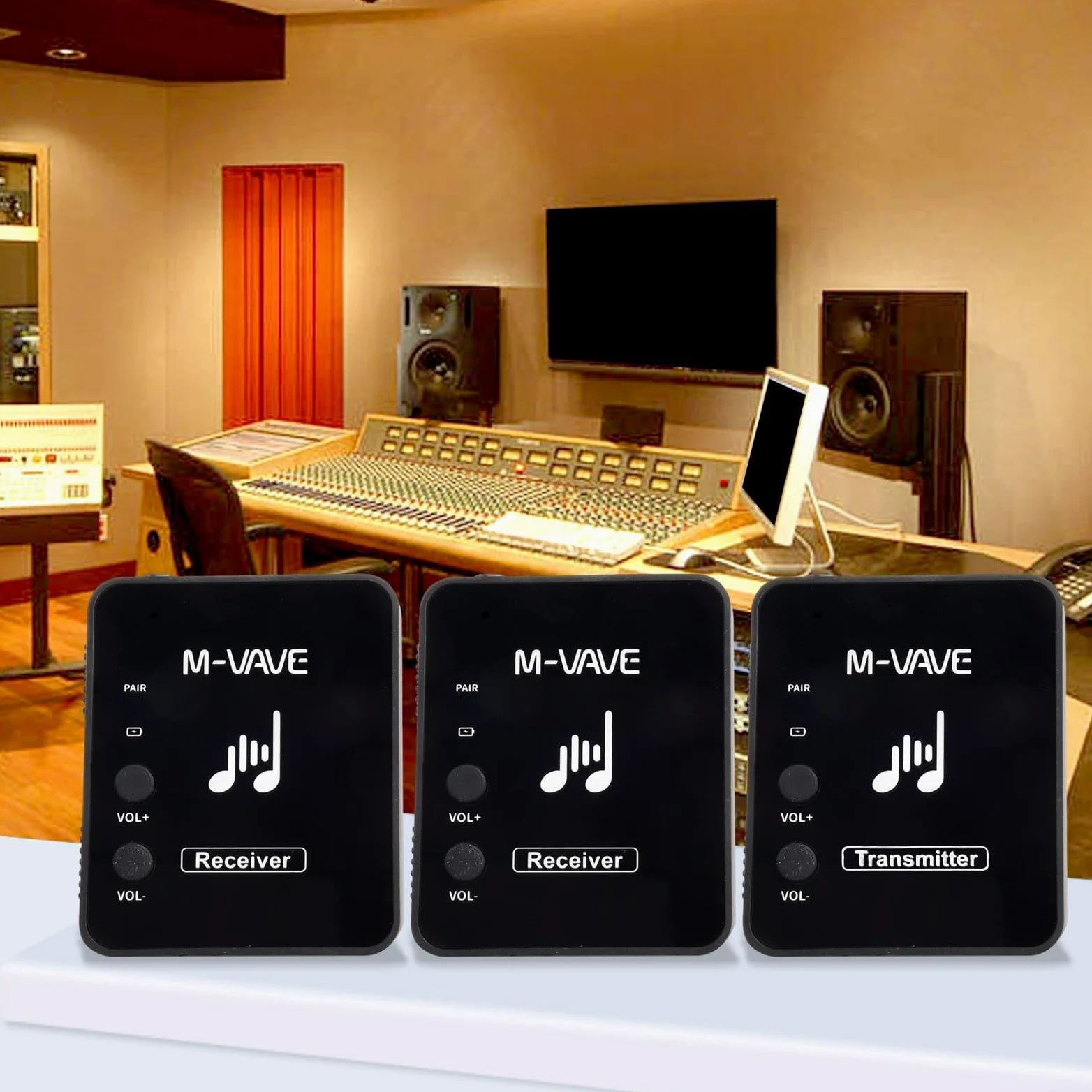 Auricolari wireless 2.4G, bassa latenza, per musicisti live stage (1 set)