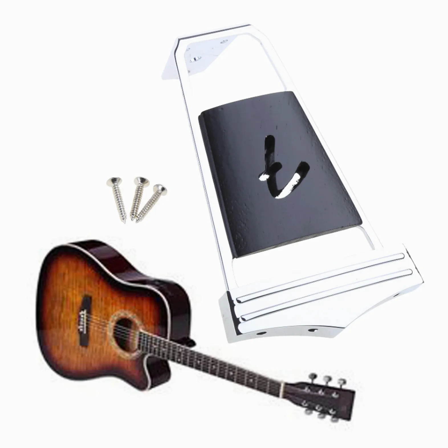 4 corde per chitarra elettrica basso trapezio cordiera ponte palissandro intarsio archtop chitarra cordiera facile da installare