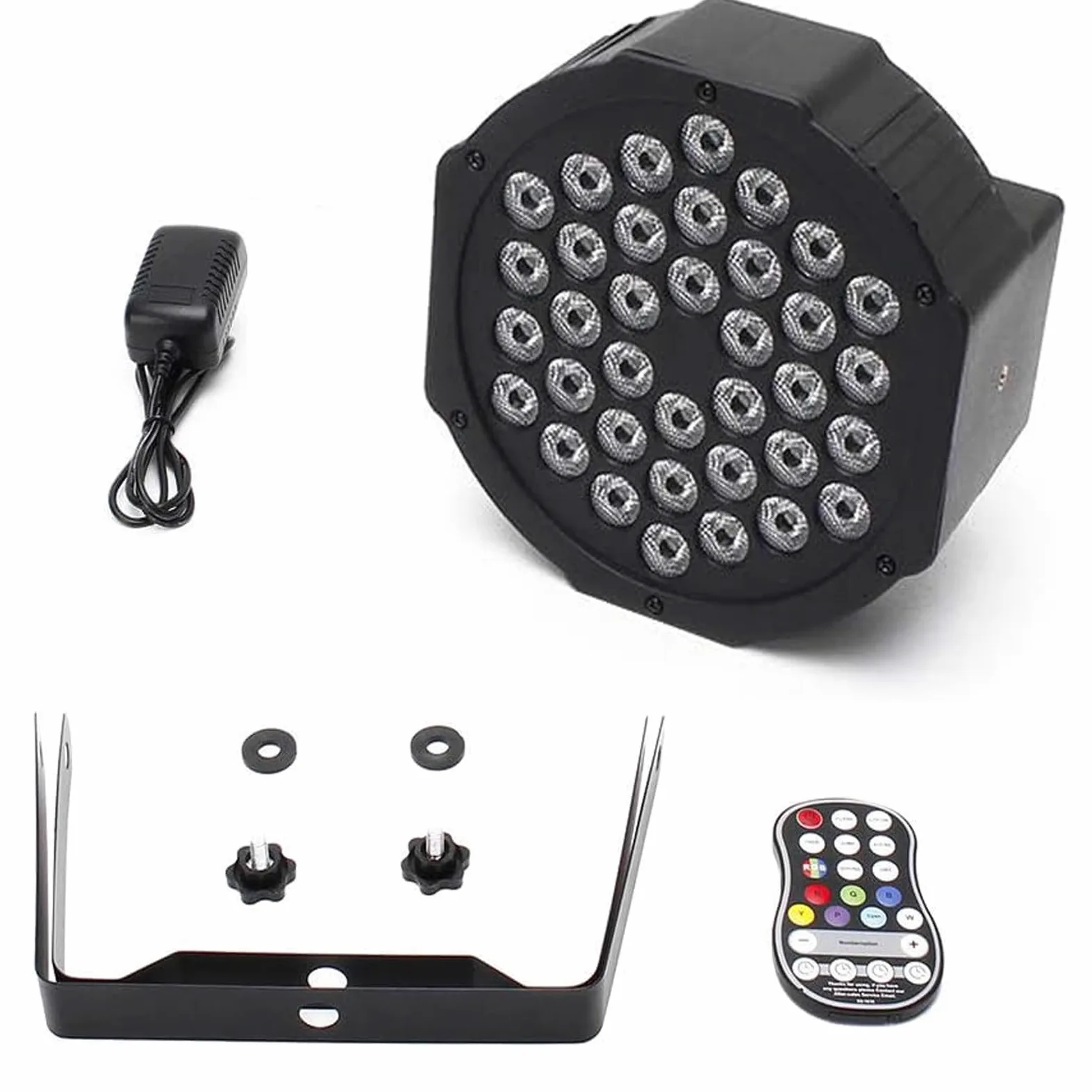 4PCS Par LED RGB Ricaricabile, 36 LED Luce di Scena 6000mAh Powercon Batterie con Telecomando e Attivazione Sonora, Illuminazione Palco per Discoteca Matrimonio Bar Festa Esterno