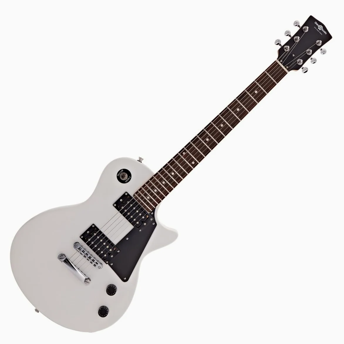Chitarra Elettrica New Jersey Bianca, Ampli 10W e Accessori | Tutto ciò che Serve a un Chitarrista in Erba, Ampli Portatile con EQ 2 Bande e Uscita Cuffie, Manico Comodo, Accessori