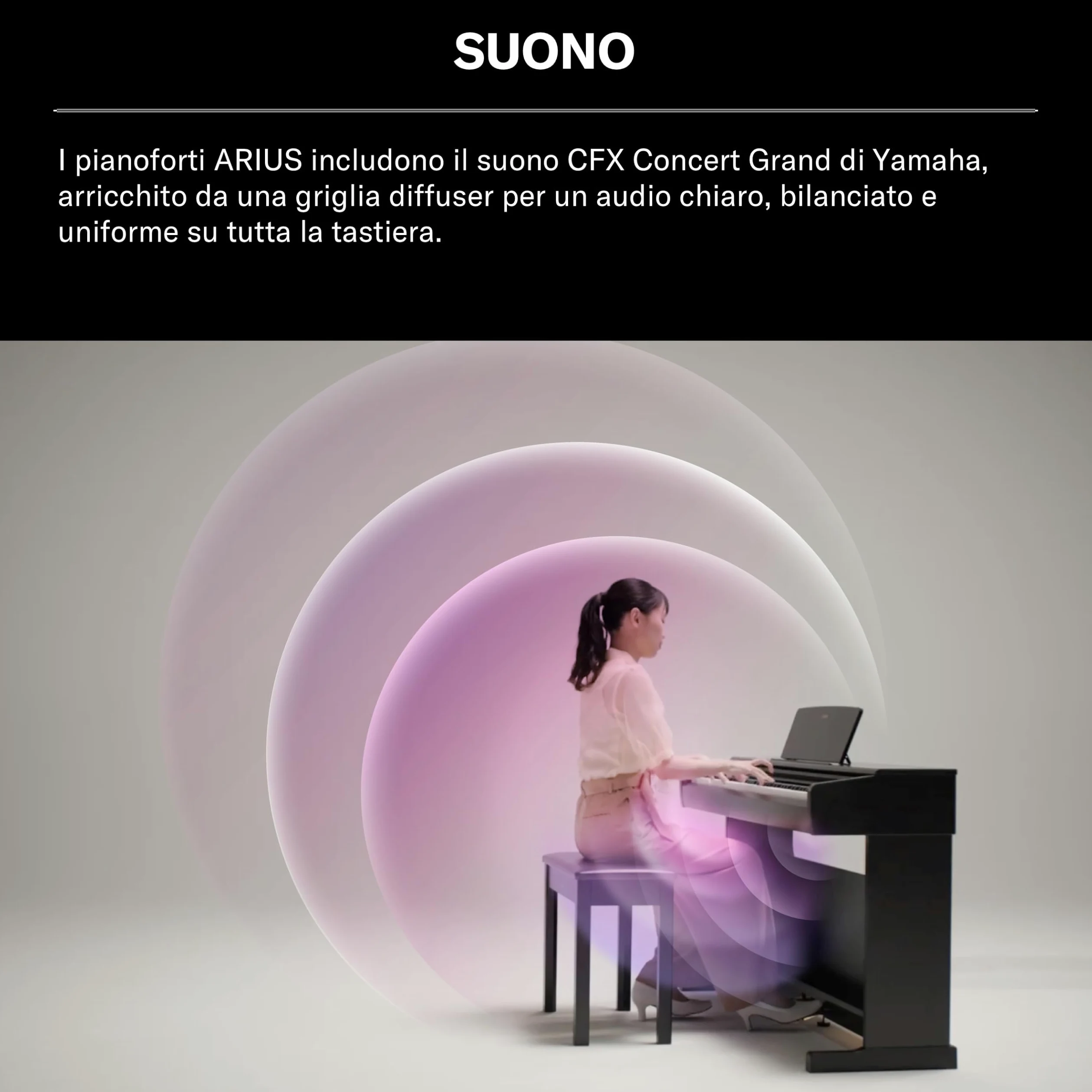 YAMAHA YDP-146 Pianoforte Digitale – 88 Tasti Pesati GHS, Suono CFX Concert Grand, Speaker Stereo 8W, Bluetooth, 3 Pedali, Ideale per Casa e Principianti – Bianco
