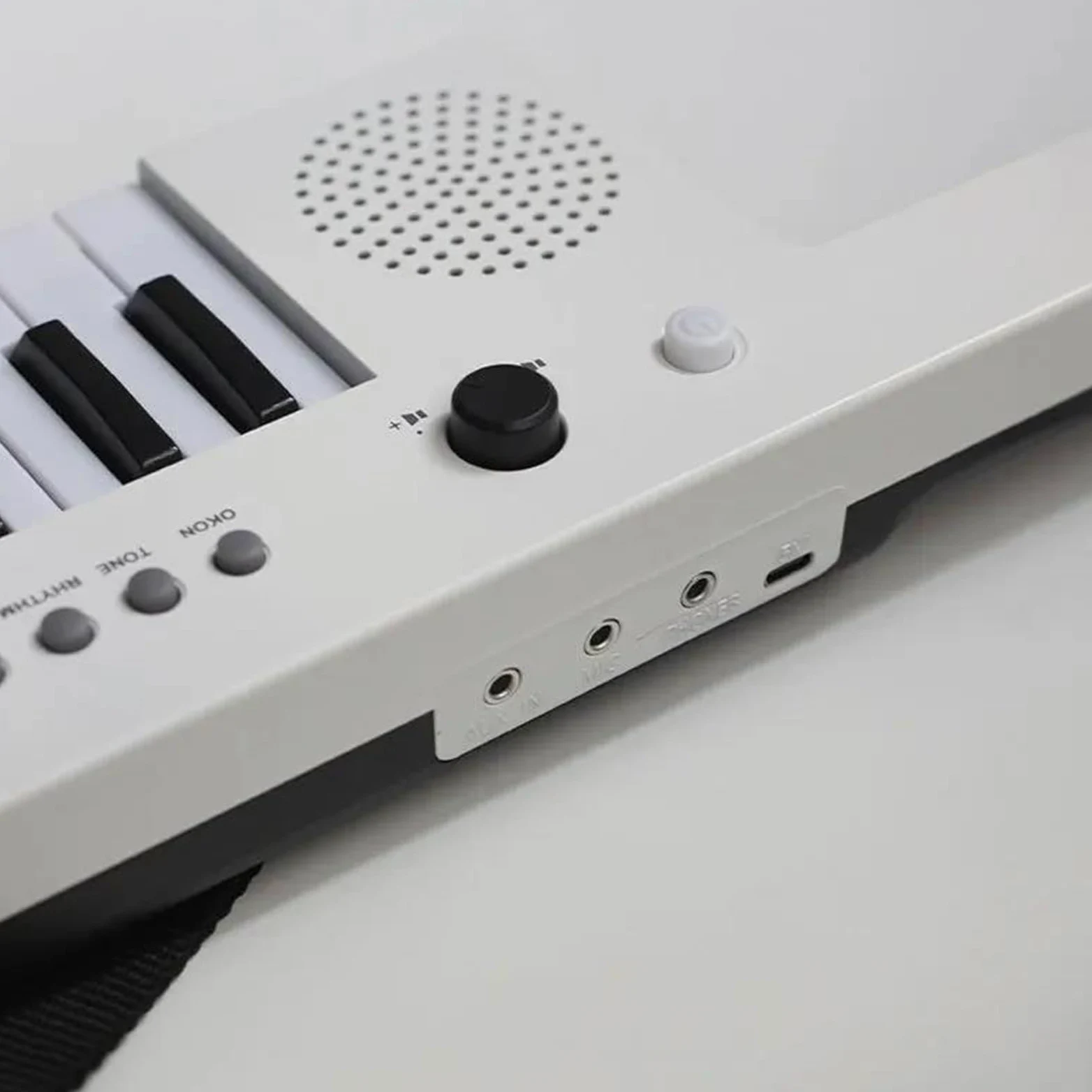 Tastiera Elettronica Mini Tastiera Per Organo Elettronico Per Chitarra Ricaricabile A 37 Tasti Con Tracolla E Microfono(Red)
