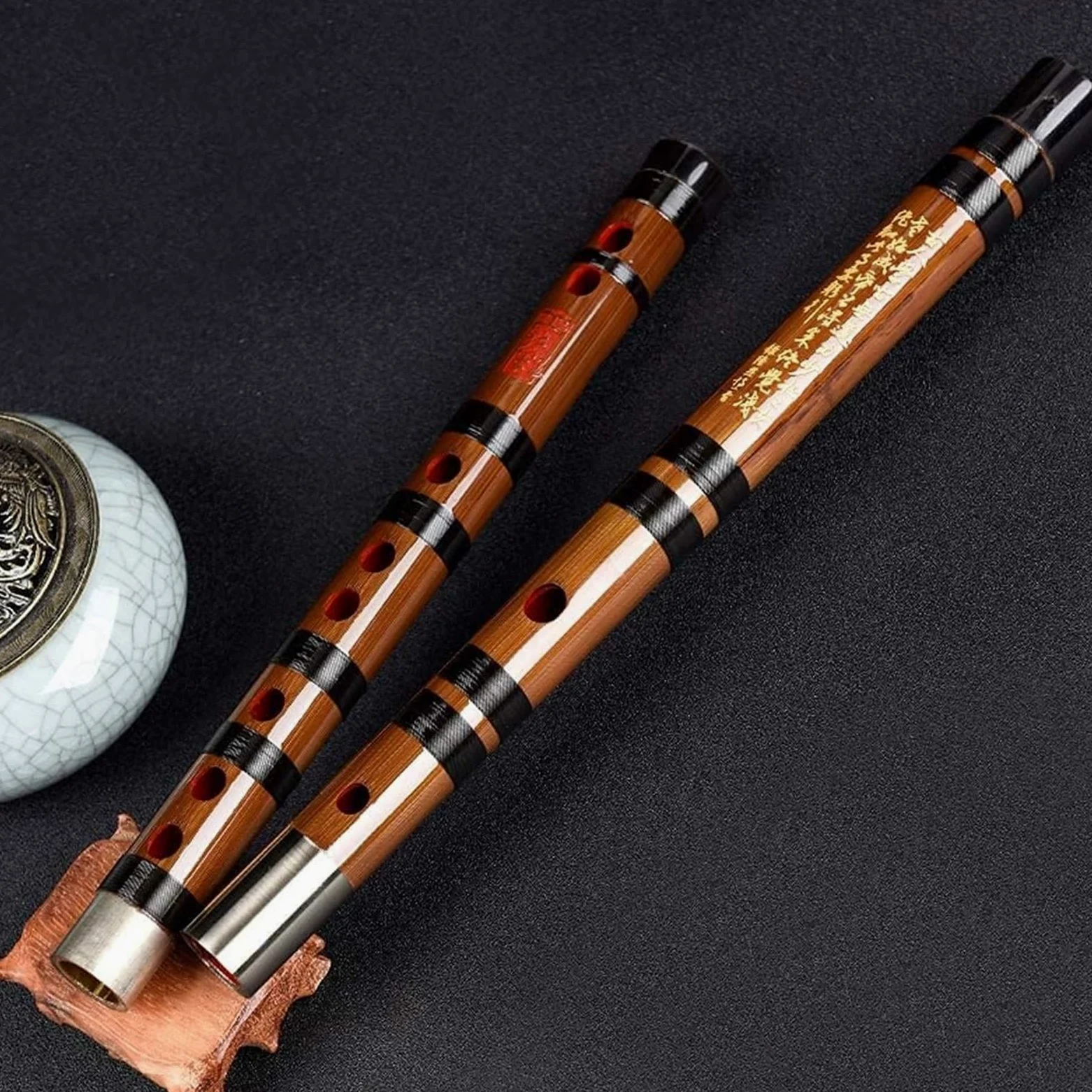 Flauto di bambù che suona flauto basso flauto traverso strumento musicale cinese Dizi Dizi(E)