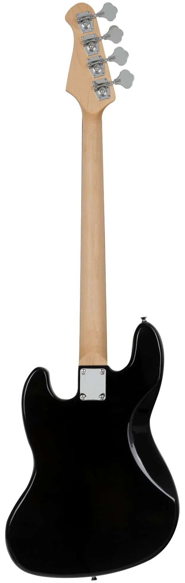 Rocktile Pro JB-30BK 70's Deluxe E-Bass Black Set incl. Gigbag, 20 tasti | Jazz-Style E-Bass, 2 Single-Coil Pickup, 2 controlli volume/ 1 controllo tono, Tastiera: Engineered Wood, Manico: Acero, 5 mm
