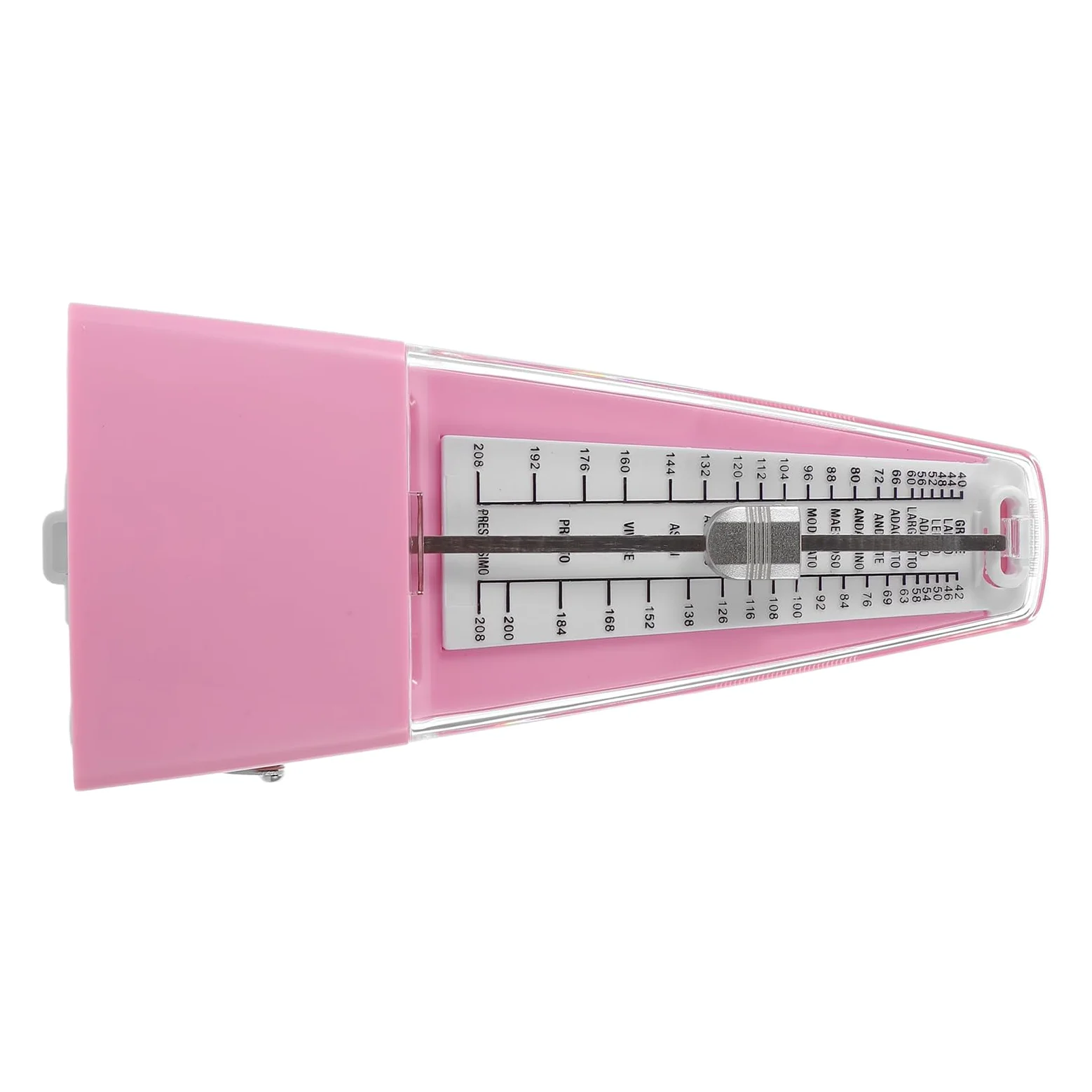 Metronomo Meccanico di Precisione per Esami Pianoforte Rosa | Compatibile Chitarra e Batteria, per Studenti e Musicisti Avanzati, Portatile, Metallo e Plastico