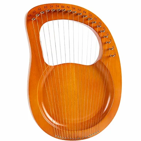 Strumento musicale lira mogano 19 corde, chiave accordatura e corde ricambio