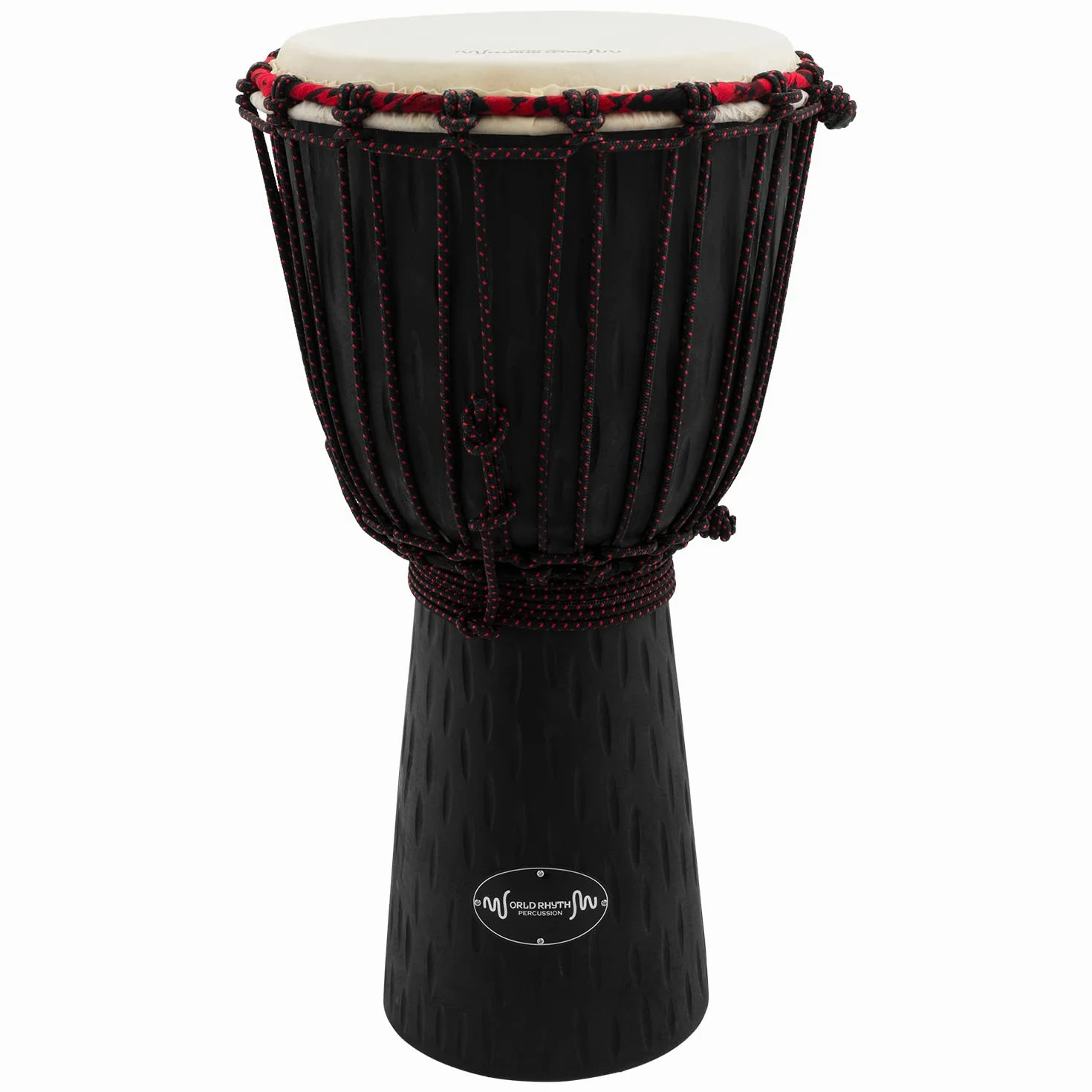 MDJ006 Tamburo Djembe da 9 pollici - Tamburo africano a mano in legno di mogano - colore nero