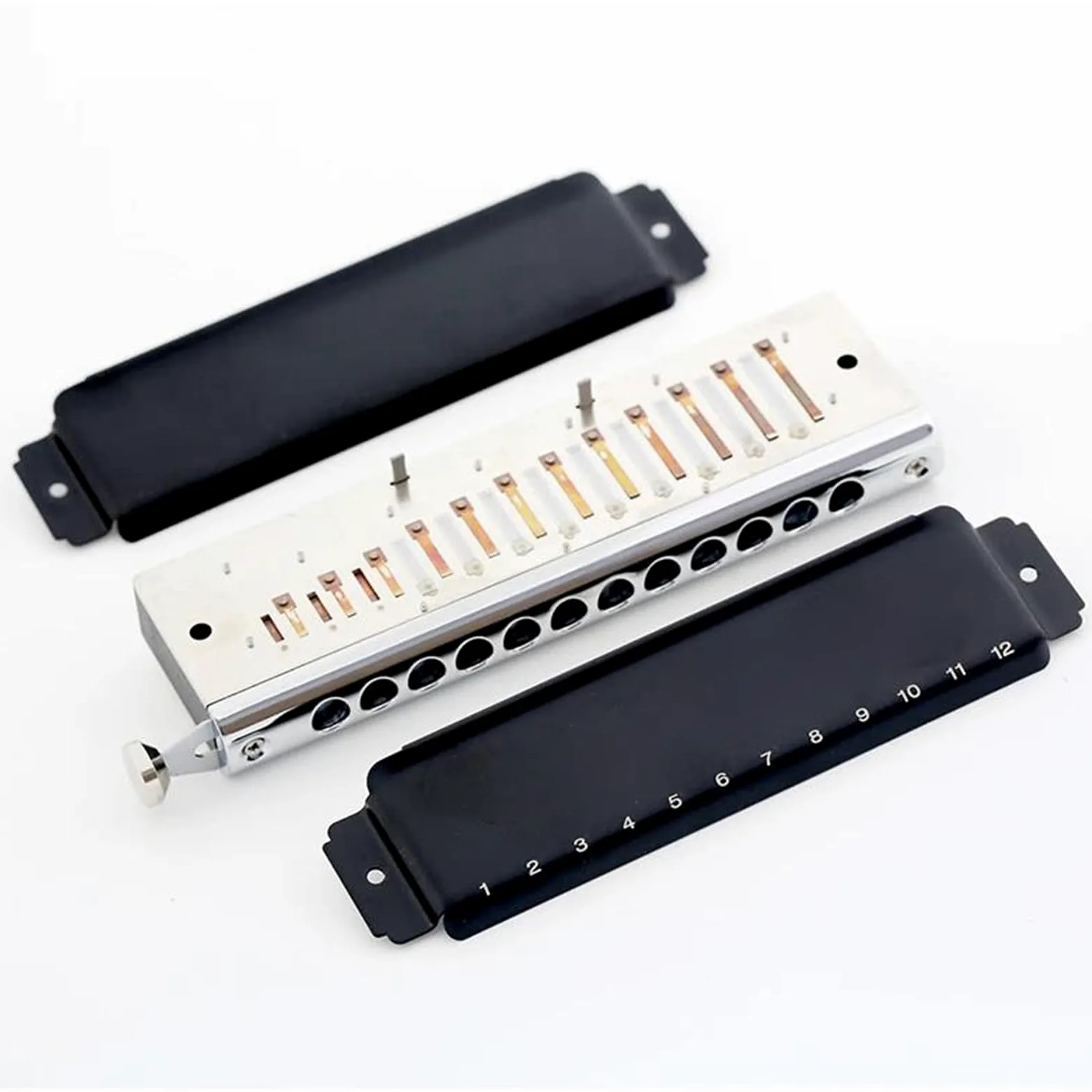 Armonica Cromatica 12 Fori Chiave Bocca Con Foro C Con Custodia Fisarmonica Per Strumenti Musicali Professionali armonica a bocca professionale