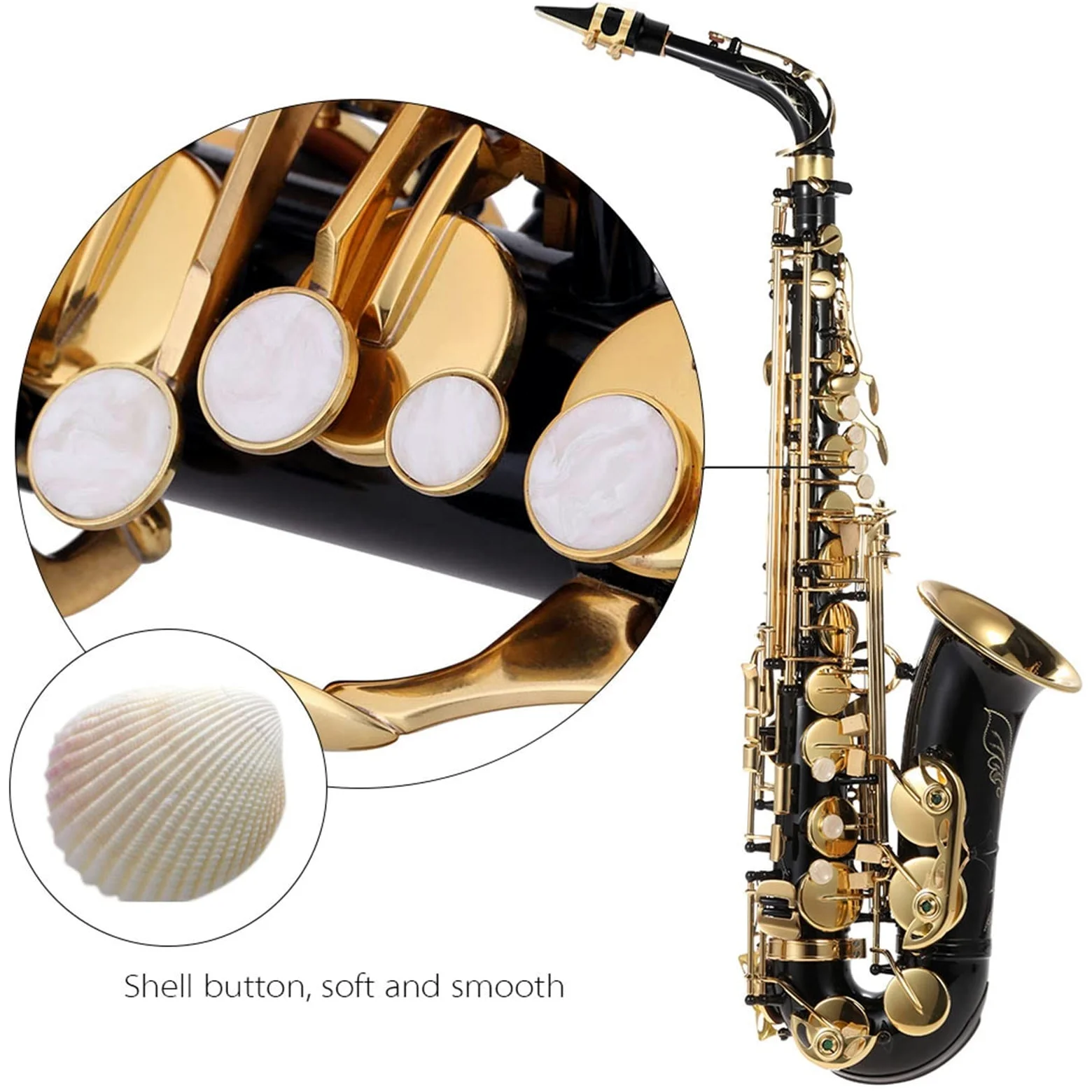 Sassofono MIB Sassofono Contralto Ottone Laccato Oro Mi Piatto Sax Strumento A Fiato Sassofono principiante