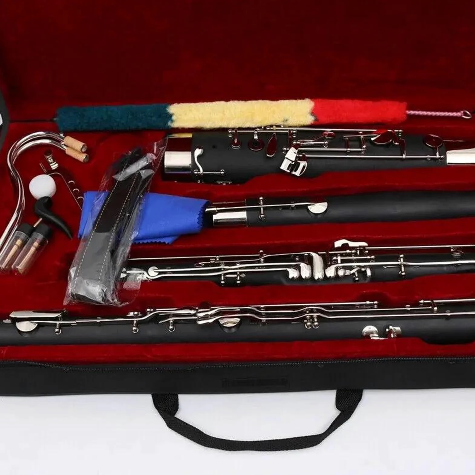 Fagotto Avanzato Tono C Corpo In Legno Sintetico Strumenti A Fiato Per Fagotto Con Accessori Set con Fagotto