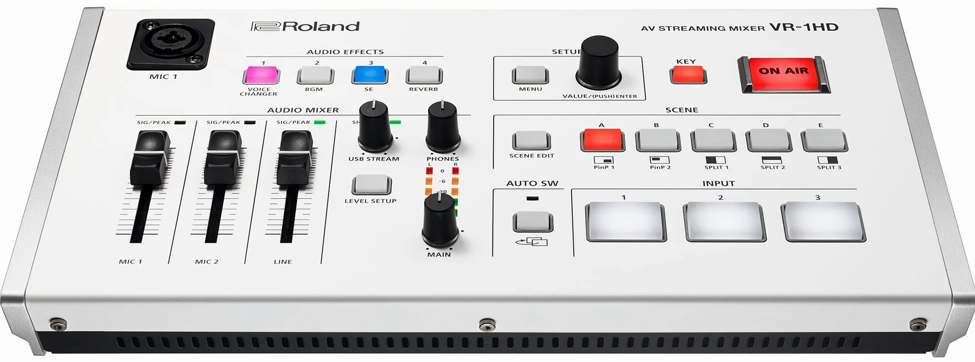Roland VR-1HD AV Streaming Mixer, progettato per il broadcasting live