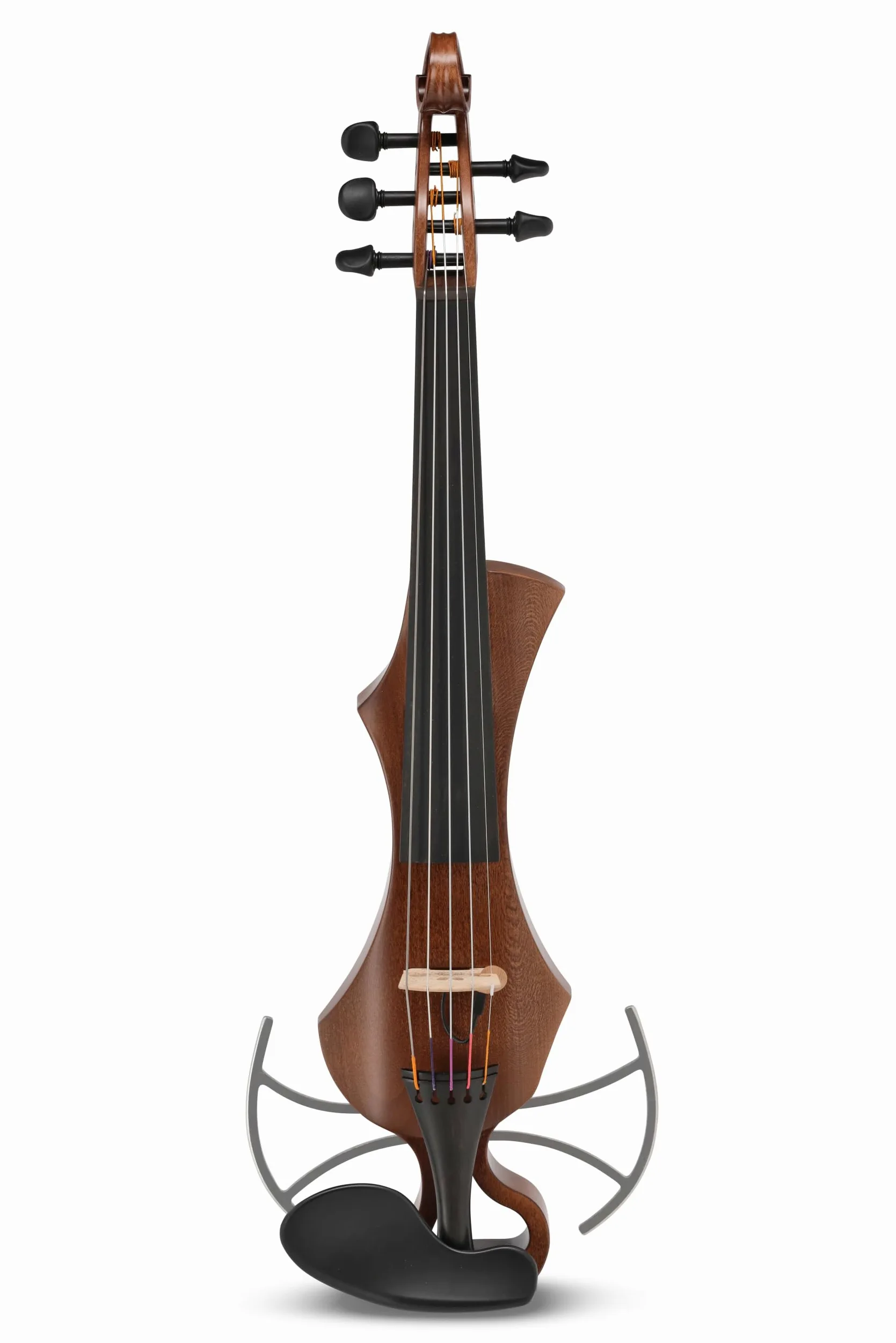 Violino elettrico GEWA, violino elettronico, Novita 3.0 oro-marrone con adattatore per poggiaspalla, 5 corde