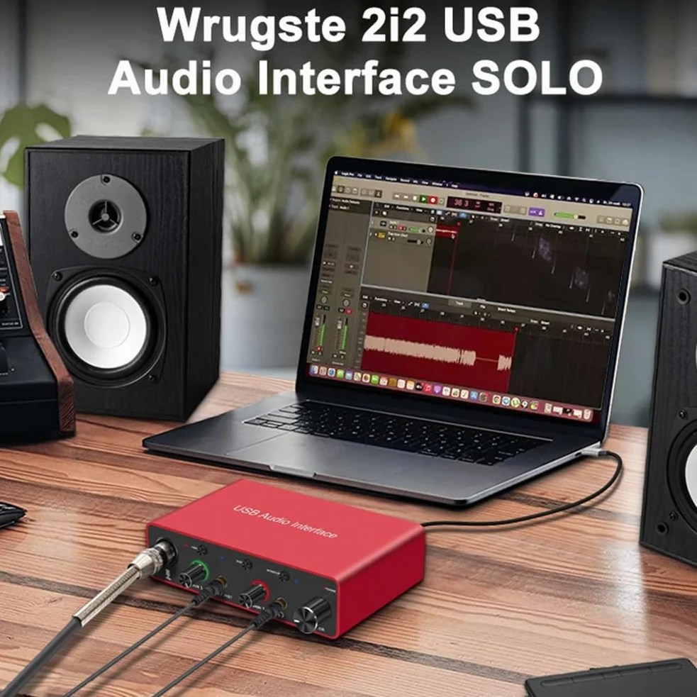 192KHz USB Audio Interface Scheda audio XLR Interfaccia Studio per Podcast Apparecchiature di Registrazione Professionale