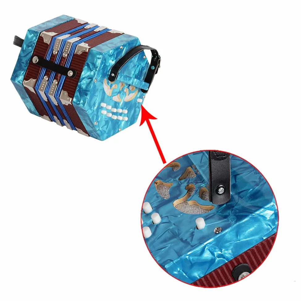 Fisarmonica Concertina Fisarmonica 20 tasti 40 Reed Anglo Style con borsa per il trasporto