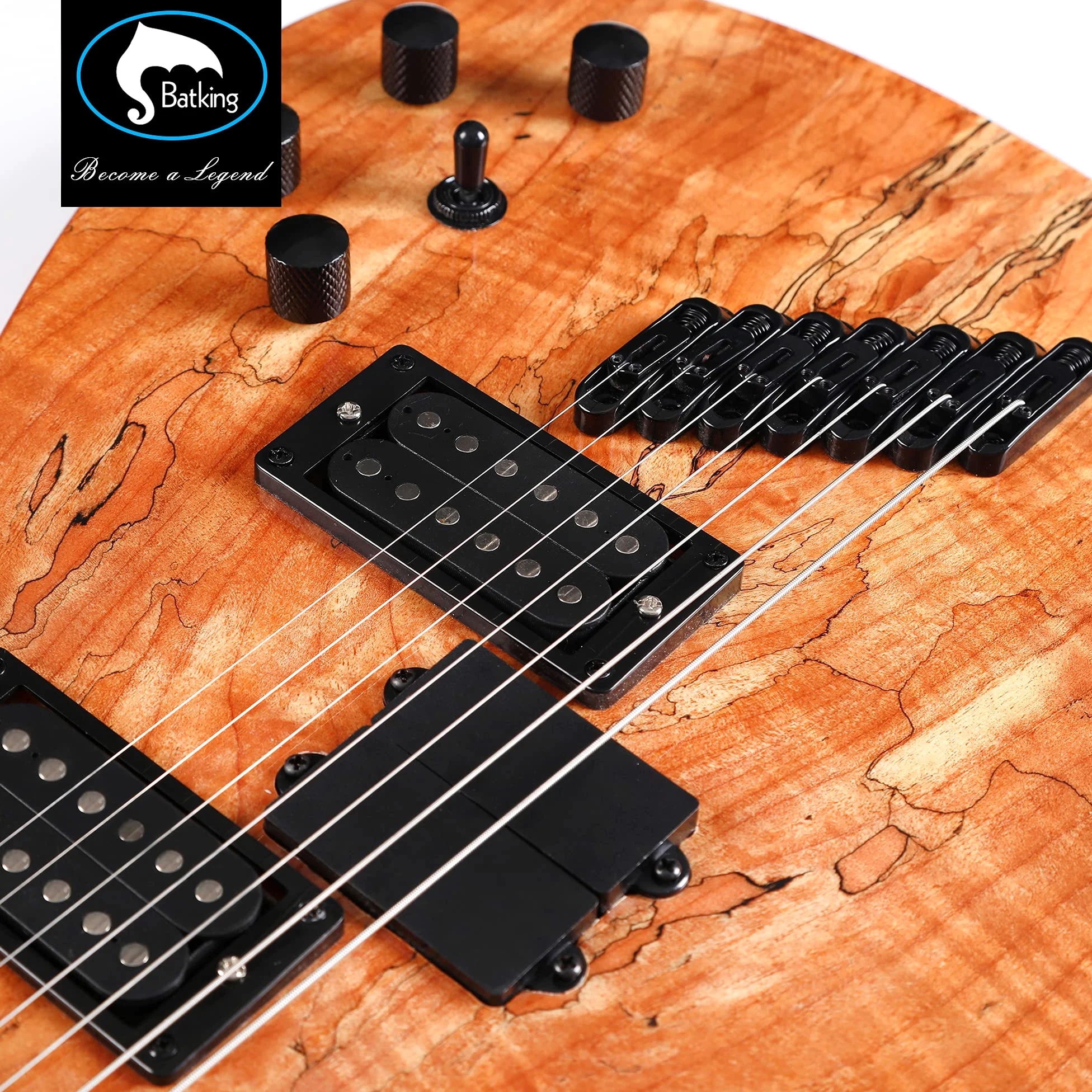 Batking Fanned Fret 7 corde (3 corde per basso+4 corde per chitarra) Chitarra elettrica