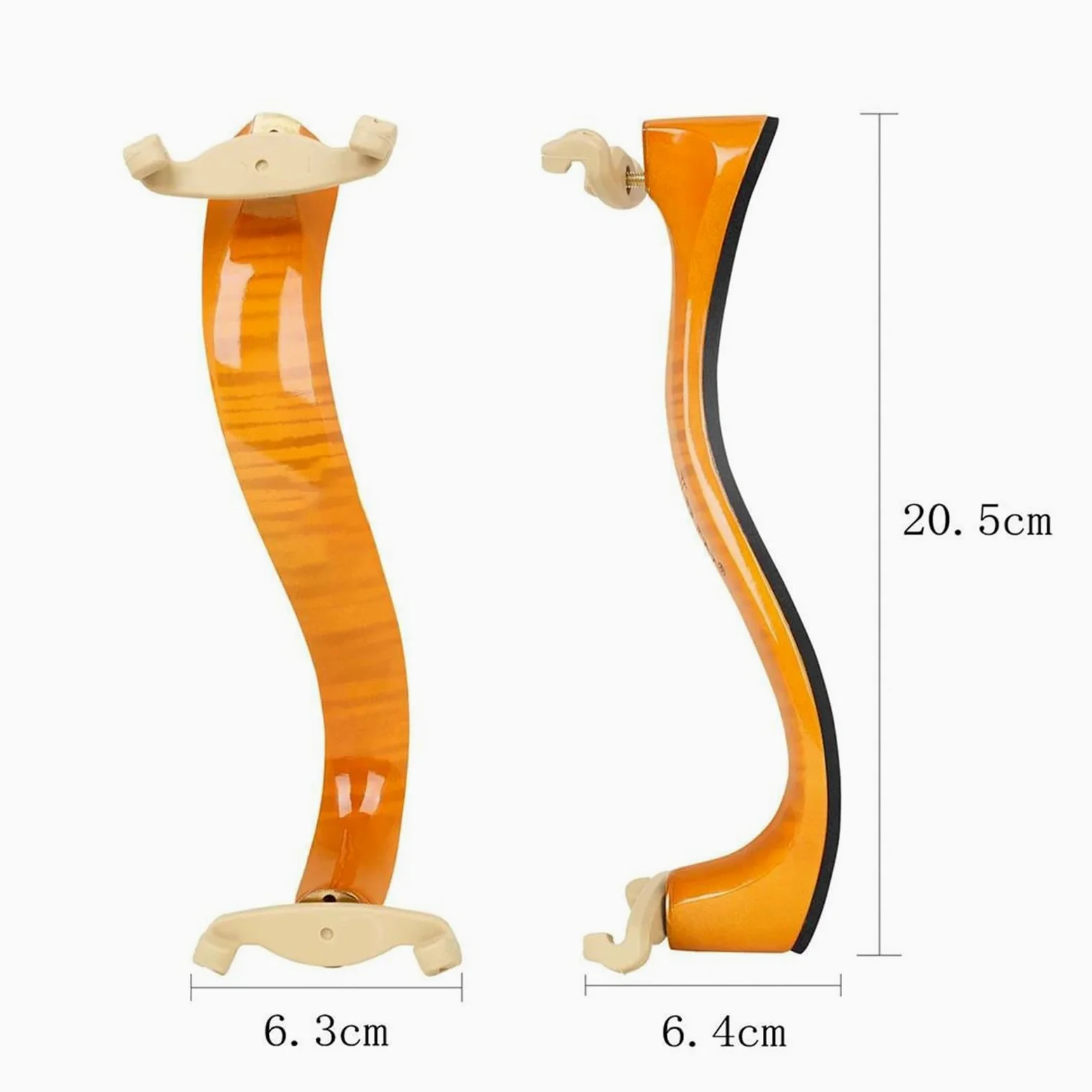 Accessori per Violino 4/4 Poggiaspalla per violino Poggiaspalla in legno di acero per strumento a corde di violino Accessorio per parti di violino