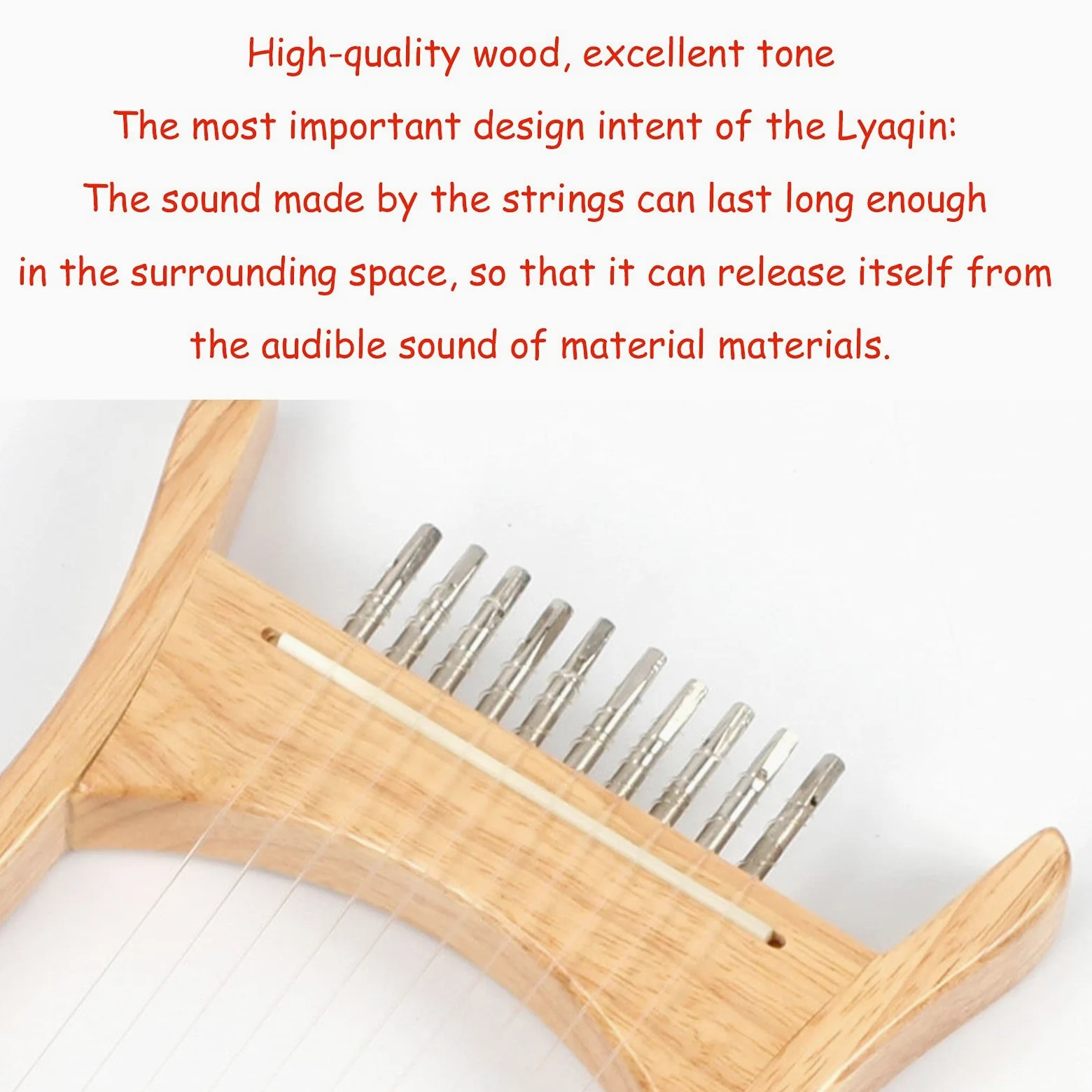 Arpa Lira Classica a 10 Corde in Metallo, Piccola Arpa per Principianti, Portatile, Facile da Imparare, Strumento Musicale Lira con Borsa per Il Trasporto (Stile: A)