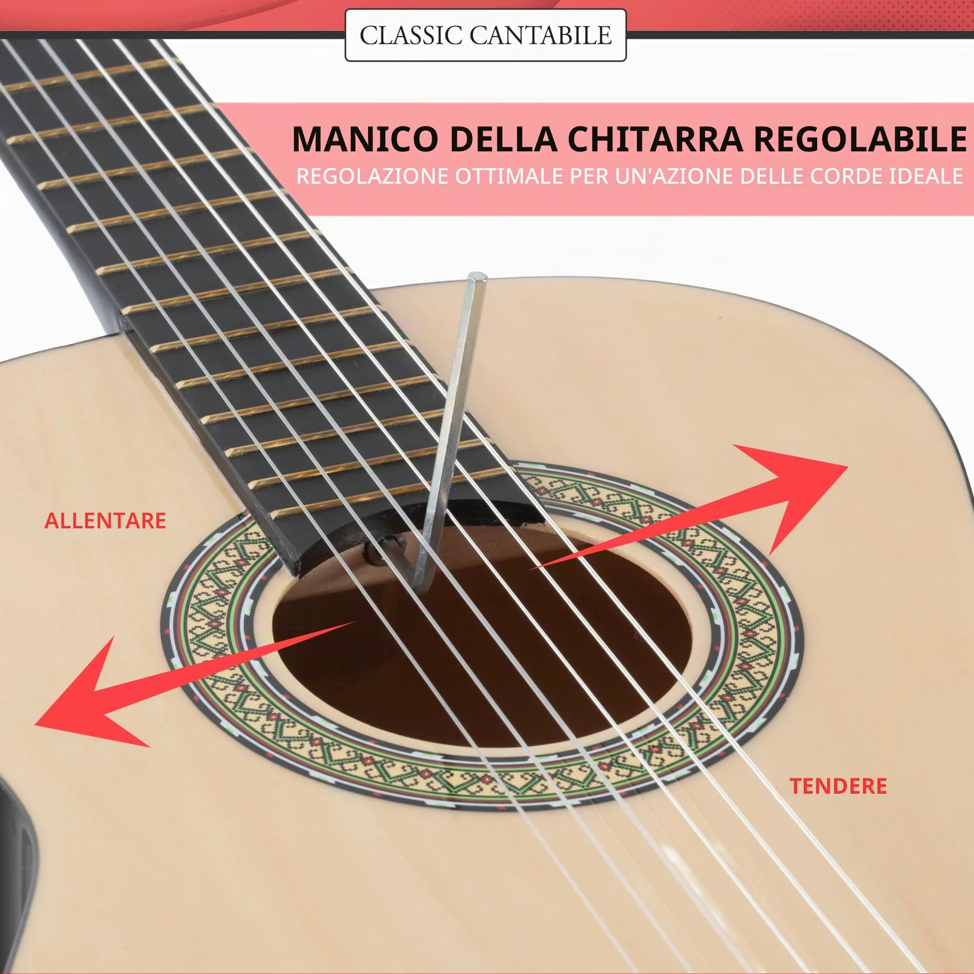 Classic Cantabile Acoustic Series AS-851-L Chitarra classica 7/8 per mancini