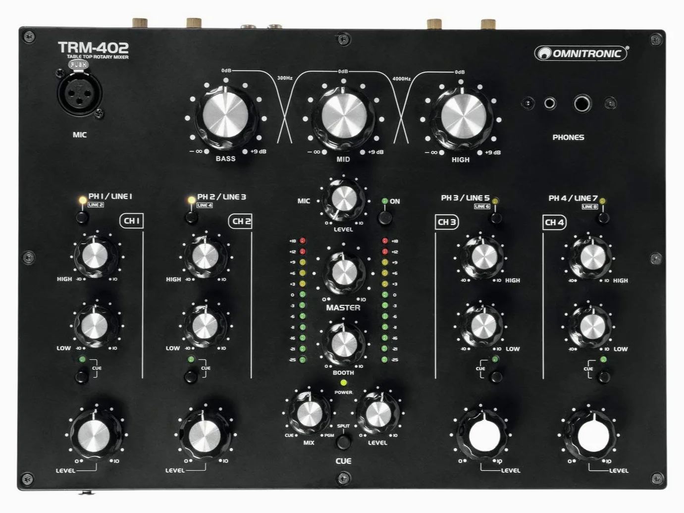 Omnitronic TRM-402 4-Channel Rotary Mixer