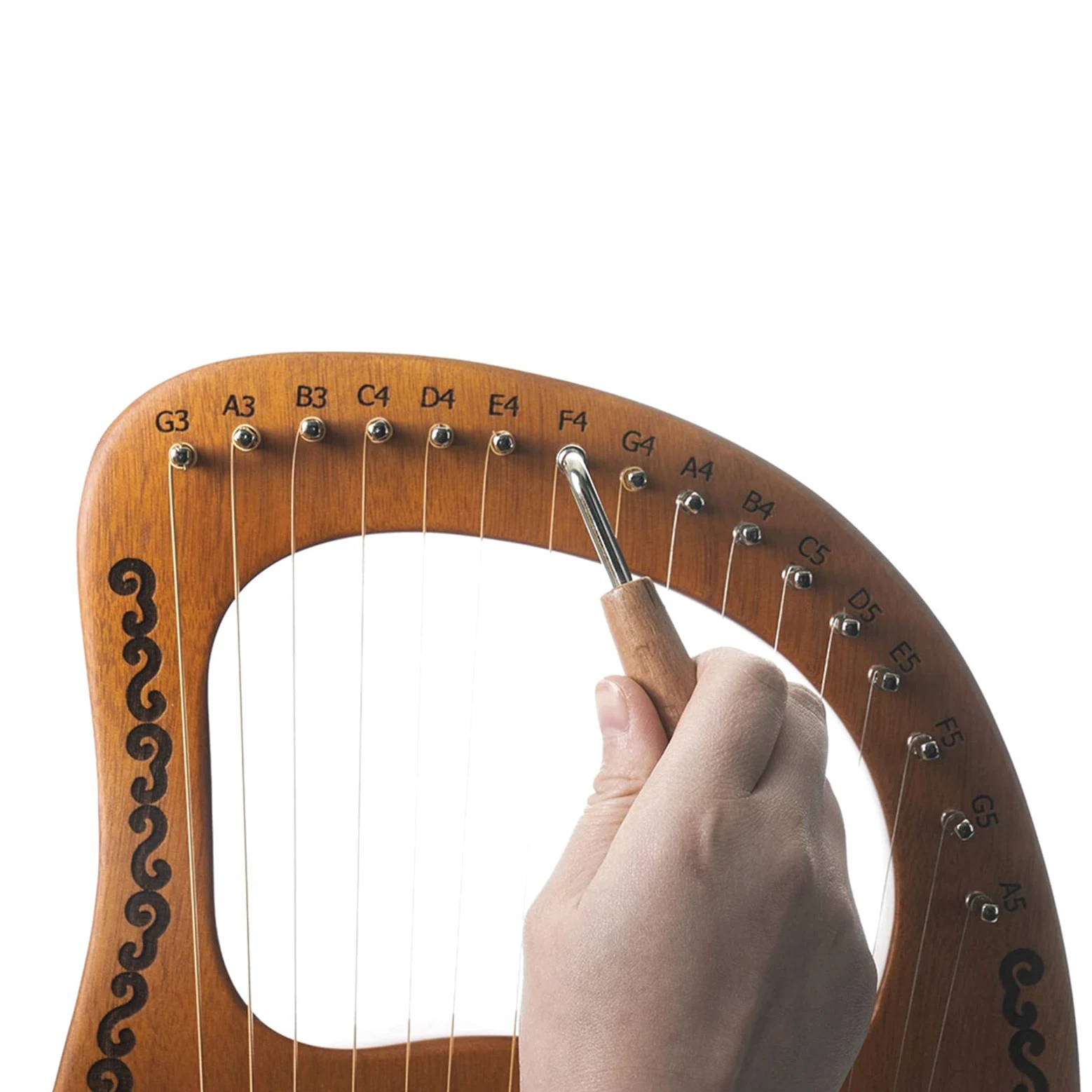Lyre Harp Strumento Musicale A Lira Portatile Arpa A 16 Corde con Ceppo A Scatola A 16 Corde