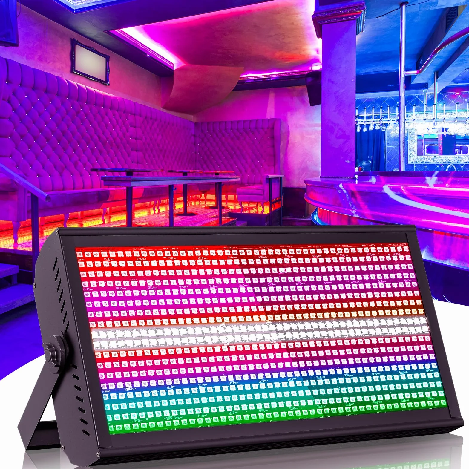 200W LED Wallwasher per Esterni, Luce da Palco con DMX512, 768 Faretti LED RGBW con Effetti di Luce Stroboscopica, Luce per Feste per Matrimoni, Cortili, Eventi, Palchi