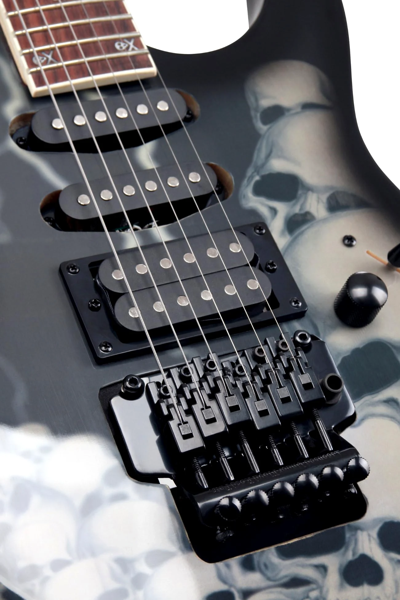 Rocktile Pro JK150-BSK Chitarra Elettrica Set Skull, Modello: Pro JK150-BSK | Serie: Rocktile Pro, Numero di corde: 6, Peso: ca. 3, 2 kg, Orientamento: Destrorso, Forma corpo: ST-Style, Corpo: Tiglio