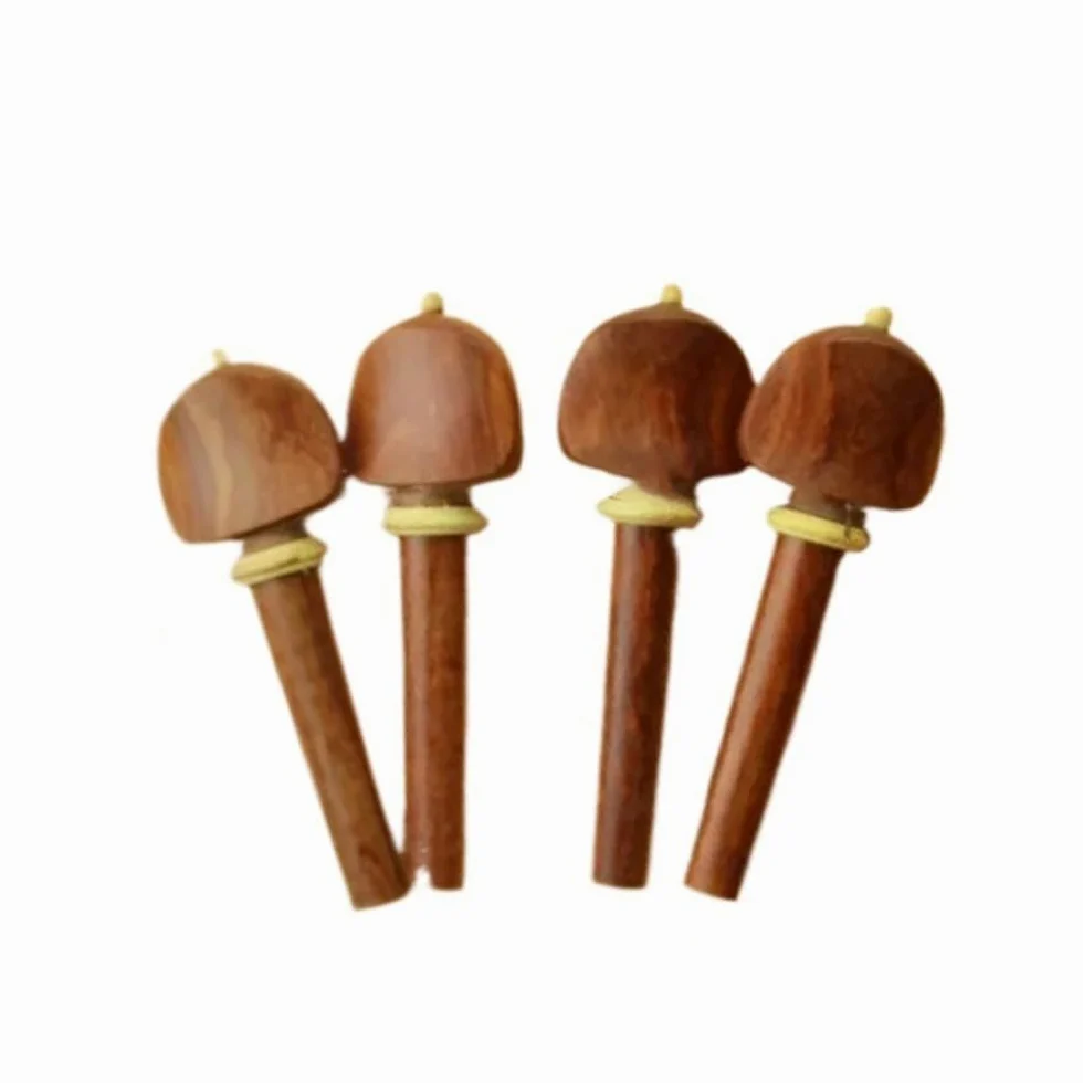 Accessori per violino 1 Set 4/4 Parti Di Violino In Sequoia Accessori Per Violino Cordiere Mentoniera Piroli E Kit Perni Di Coda