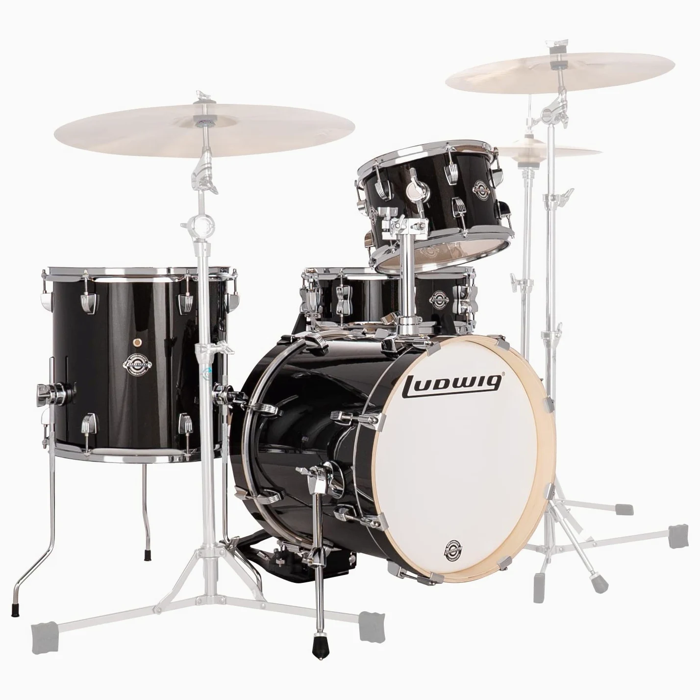 Ludwig LC2791 Breakbeats Shell-Set Black Sparkle - Set di fusti per batteria