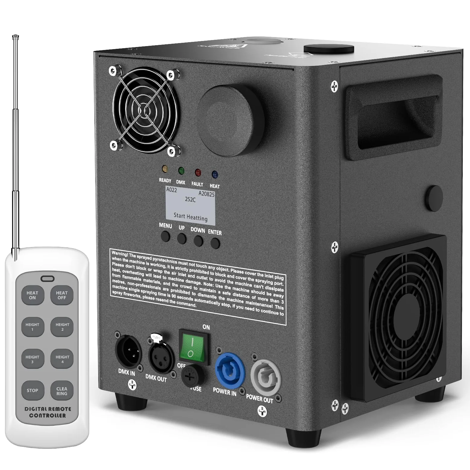 Pirotecnici Macchine DMX Cold Spark Macchina con Riscaldamento a Resistenza per feste, Natale, DJ, matrimoni, eventi sportivi
