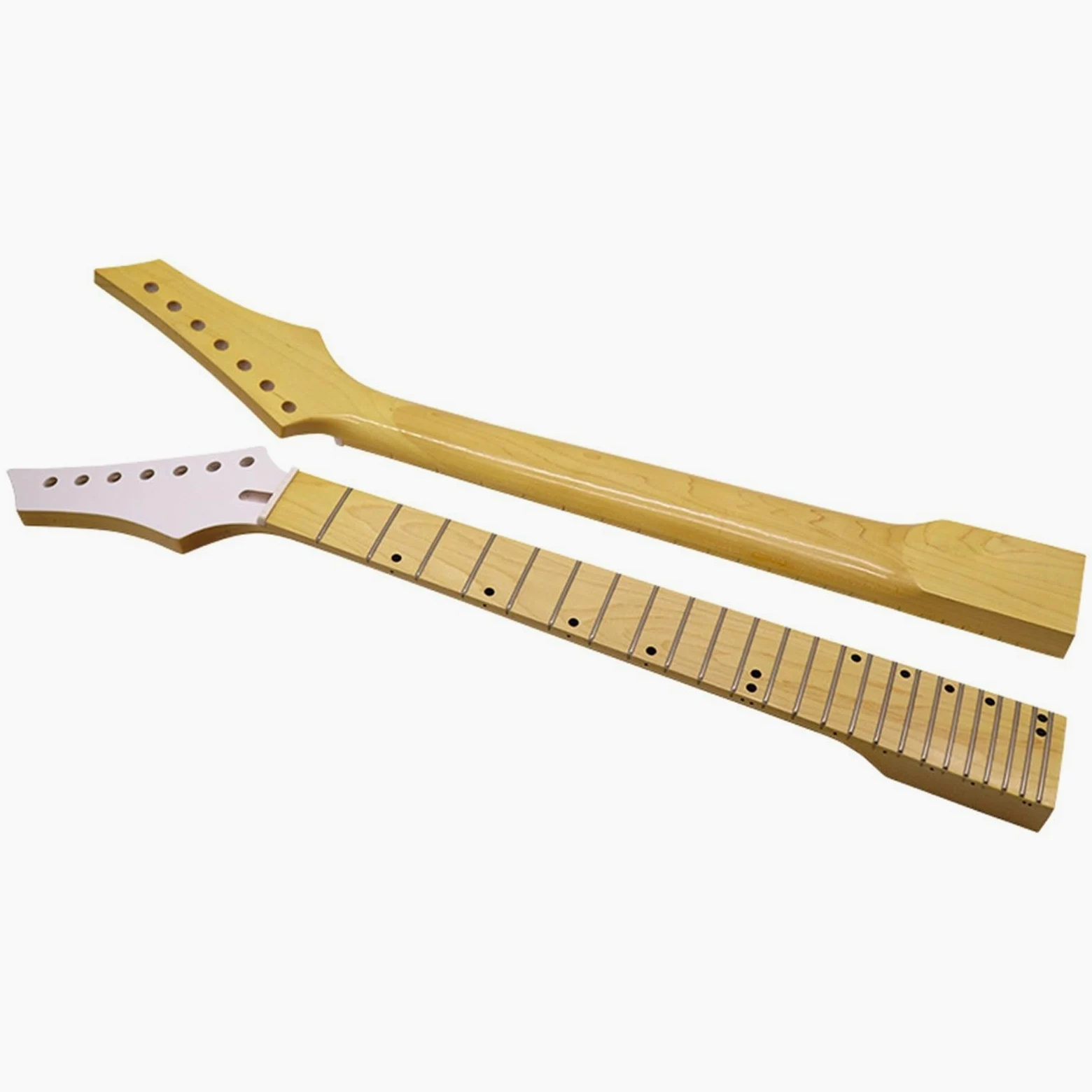 BAMFY Manico Chitarra Mano Sinistra 24 Tasti Acero Canadese Manico Per Chitarra Elettrica Strumento Accessori Manico Chitarra Baritono Sostituzione Manico Di Ricambio
