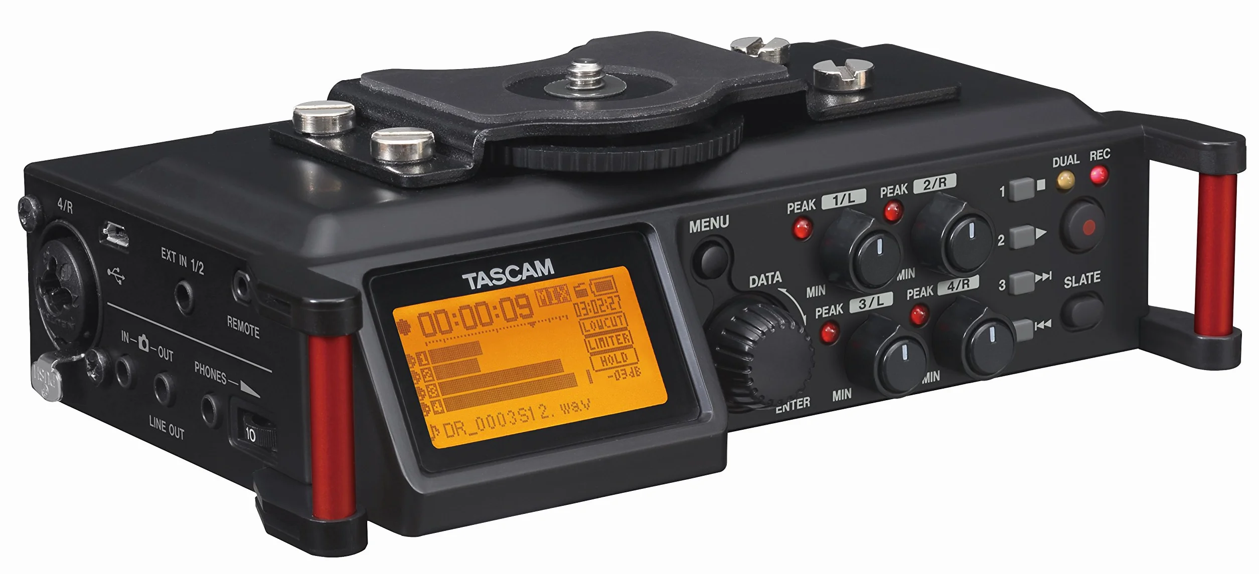 Tascam DR-70D – Registratore audio a 4 canali per fotocamere DSLR