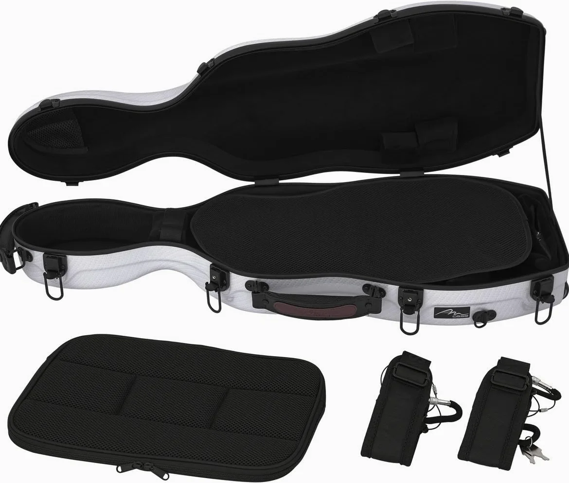 Custodia per Viola Fiberglass 38-43 Ultra Light special argento M-case + borsa musicale