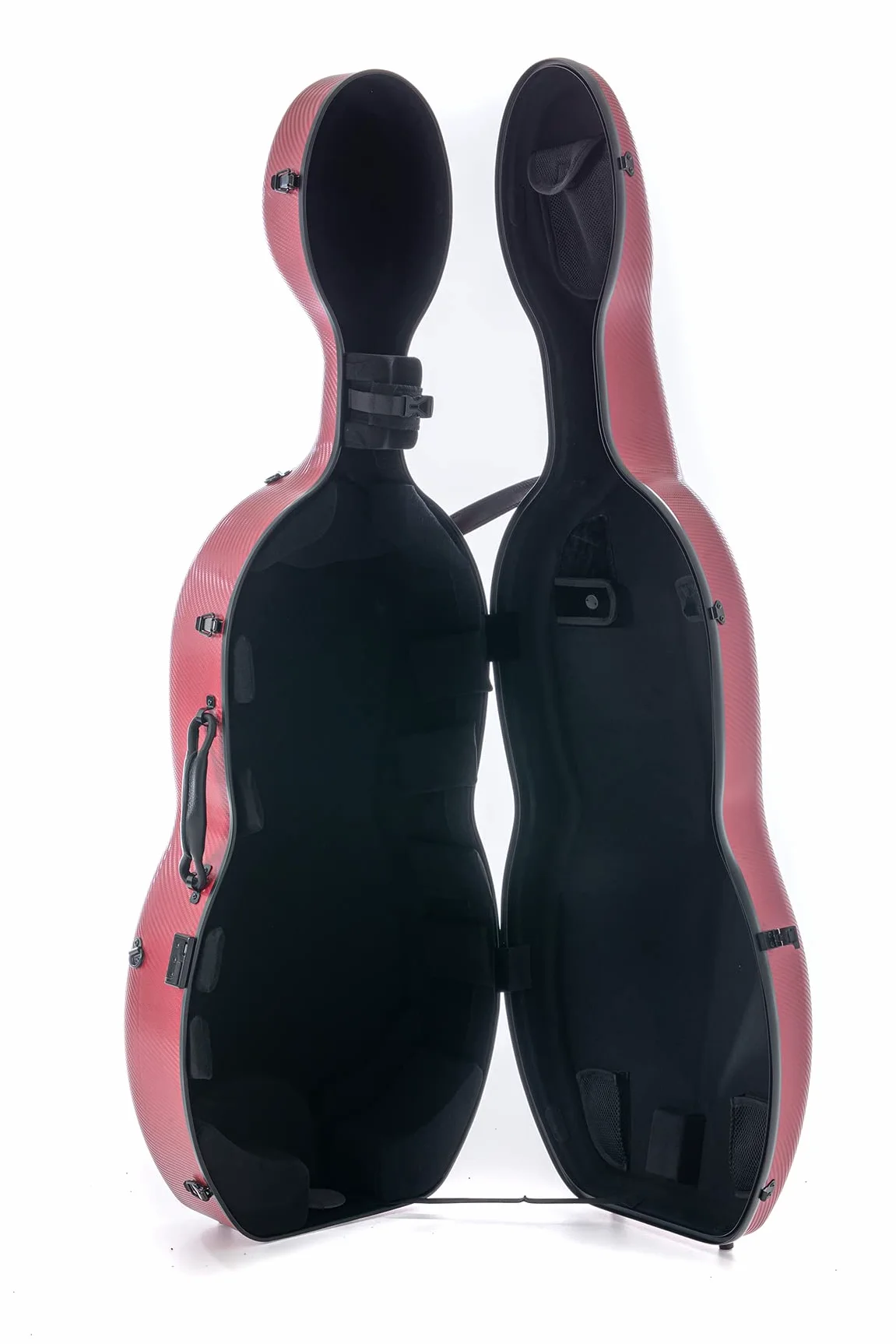 GEWA custodia per violoncello in policarbonato 4/4 rosso con cinghie a zaino e maniglia laterale