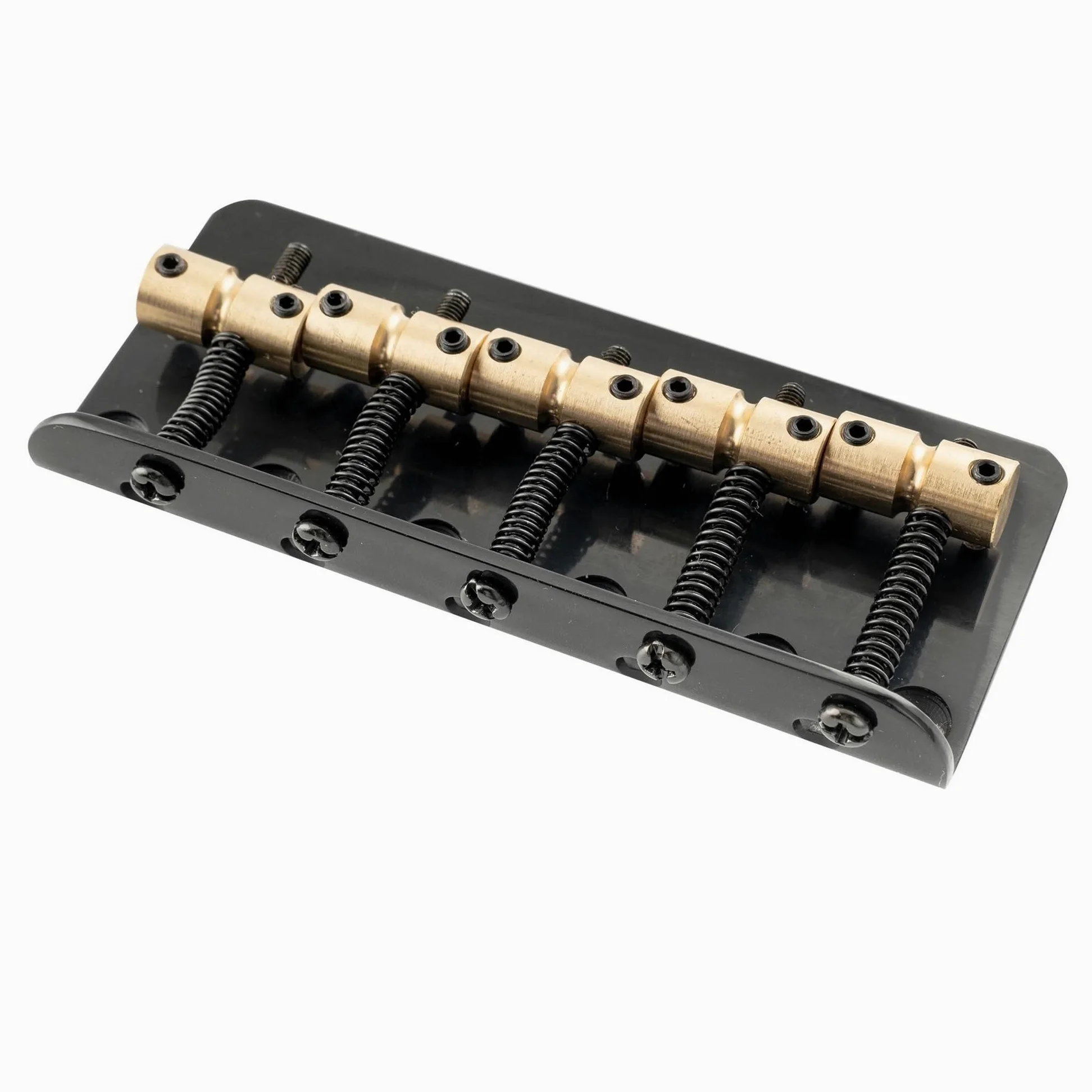 Ponte Per Basso A 5 Corde Standard Classico Da 18 Mm Con Sella In Ottone E Piastra In Acciaio Chitarra Bridge(Bk)