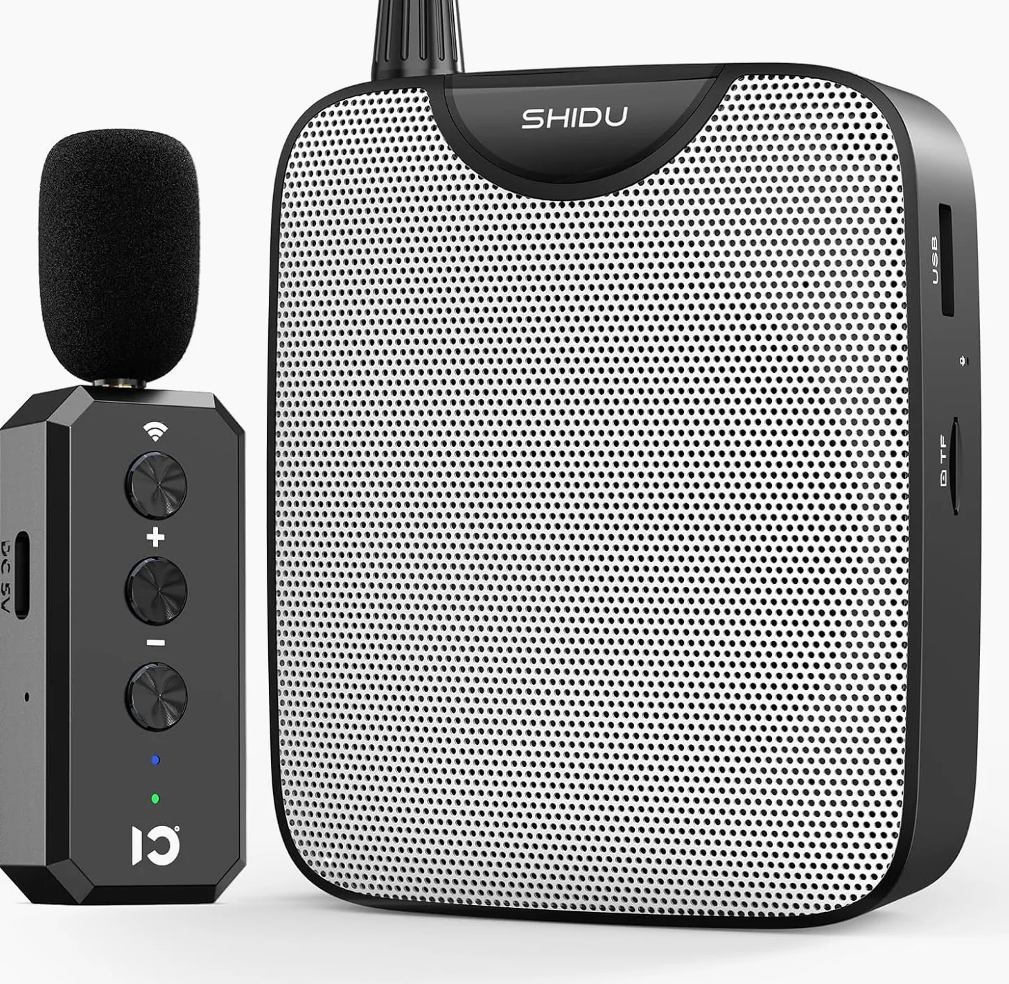 Amplificatore Vocale Senza Fili Portatile SHIDU Mini Sistemi Pa con Microfono UHF a cuffia amplificatori di voce ricaricabile batteria 2000mAh per insegnanti, canto, allenatori, formazione, yoga