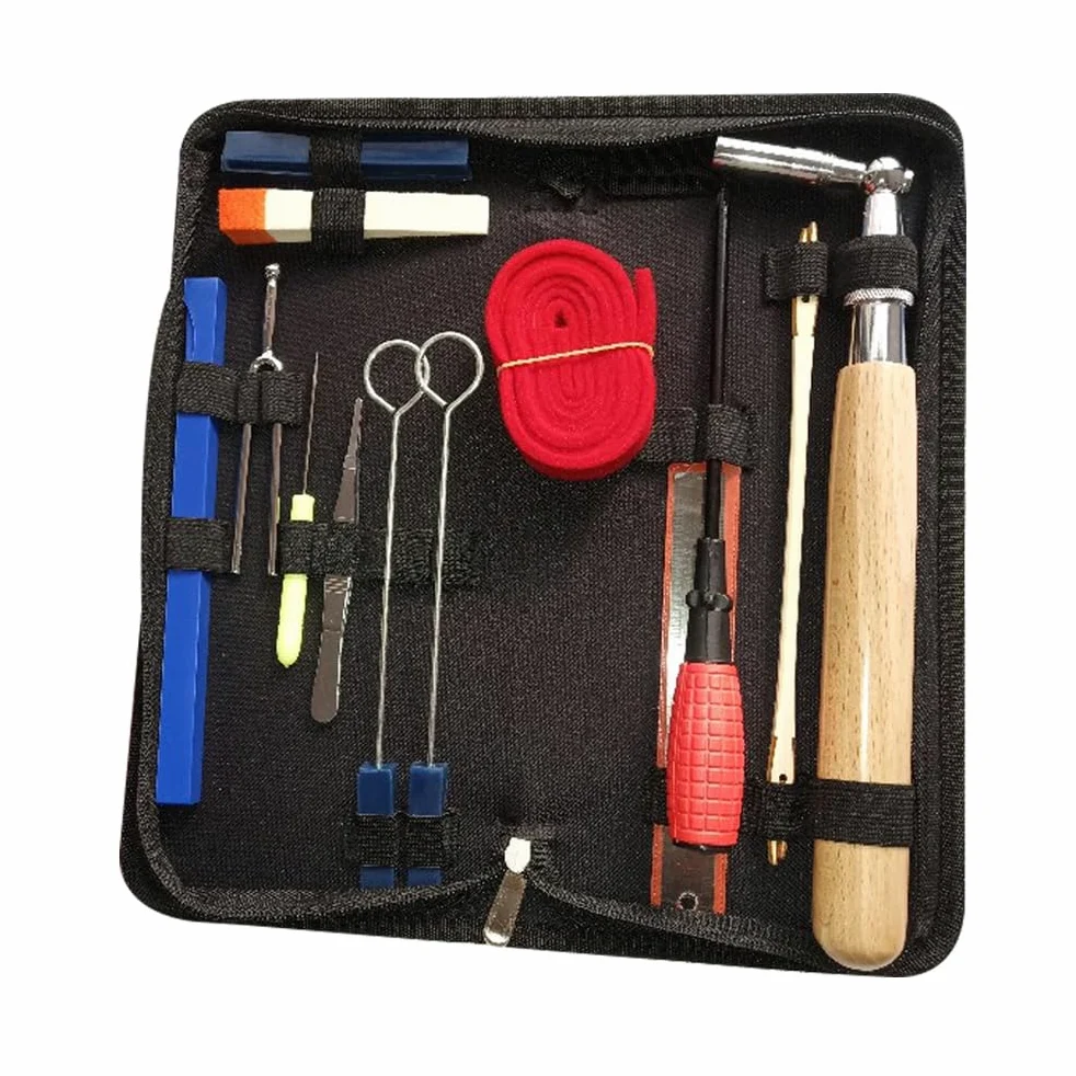 SEAFRONT Kit di Accordatura per Pianoforte Professionale con Manico in Legno, Borsa per Attrezzi Portatile per Studenti e Apprendisti Accordatori di Pianoforte, Include Strumenti Essenziali per la