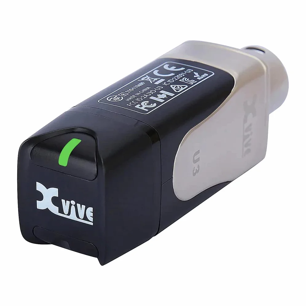 XVIVE U3R - Ricevitore per Microfono Wireless, Banda di Frequenza 2,4GHz, Audio Digitale 24-Bit/48kHz con Bassa Distorsione, 5 Ore di Autonomia e Batteria al Litio Inclusa- Da Usare con Trasmettitore
