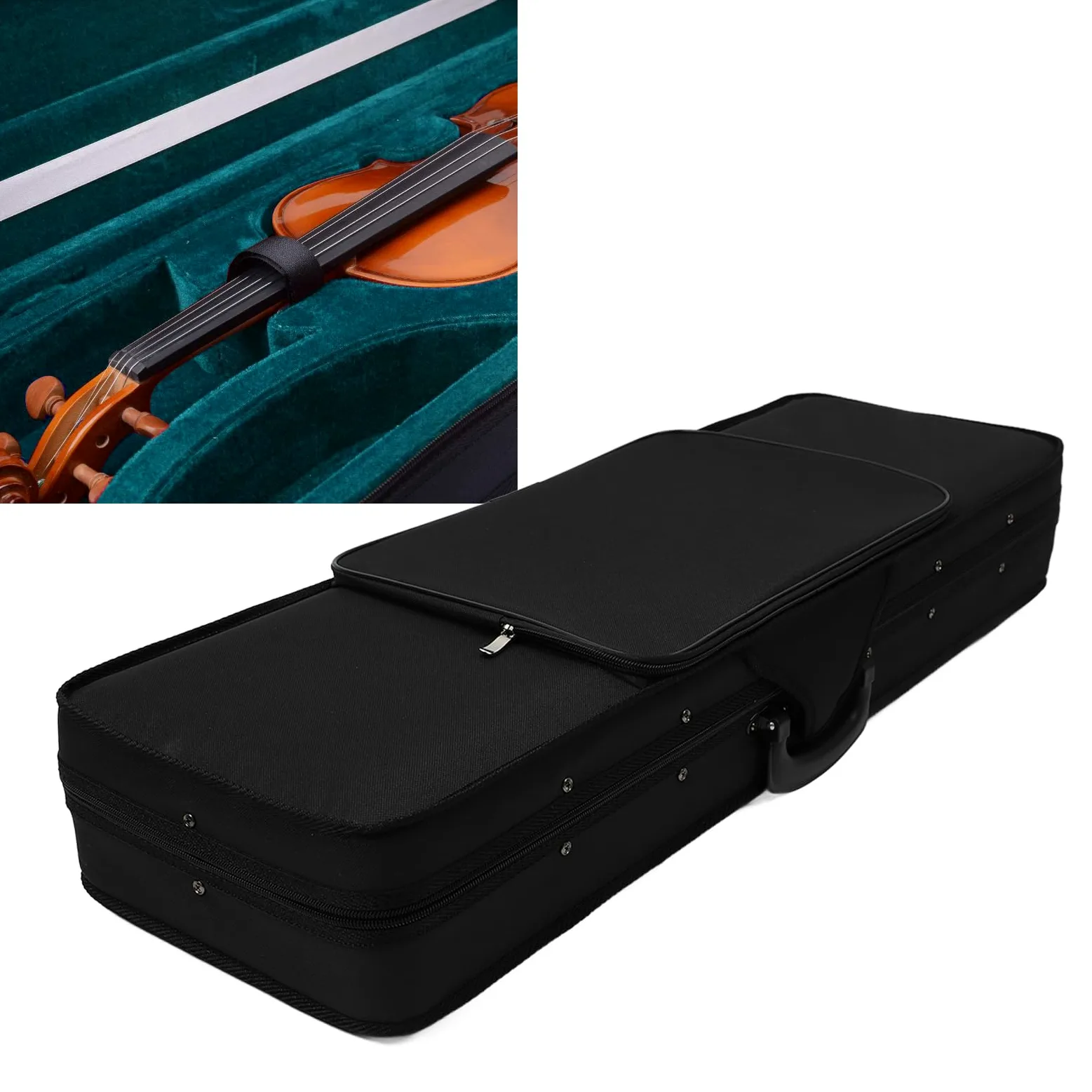 Yinhing Custodia Rigida per Violino 4/4, in Tessuto Oxford Leggero con Fodera in Schiuma, Contenitore Multifunzionale per Accessori per, Design Elegante per Musicisti