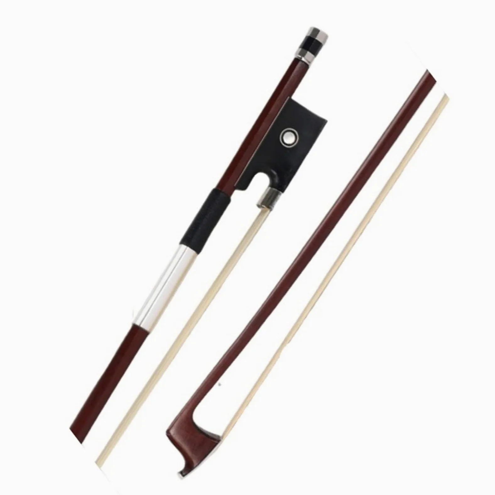 Arco Violino Arco per violino per principianti Arco in legno di sandalo rosso brasiliano accessori per strumenti a grandezza naturale con coda di cavallo(1/4 size)