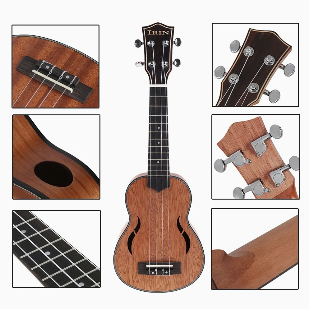 Ukulele da 21 pollici a 4 corde chitarra piccola semplice corde in nylon ukulele per principianti bambini strumento musicale portatile corpo con pacchetto Ukelele