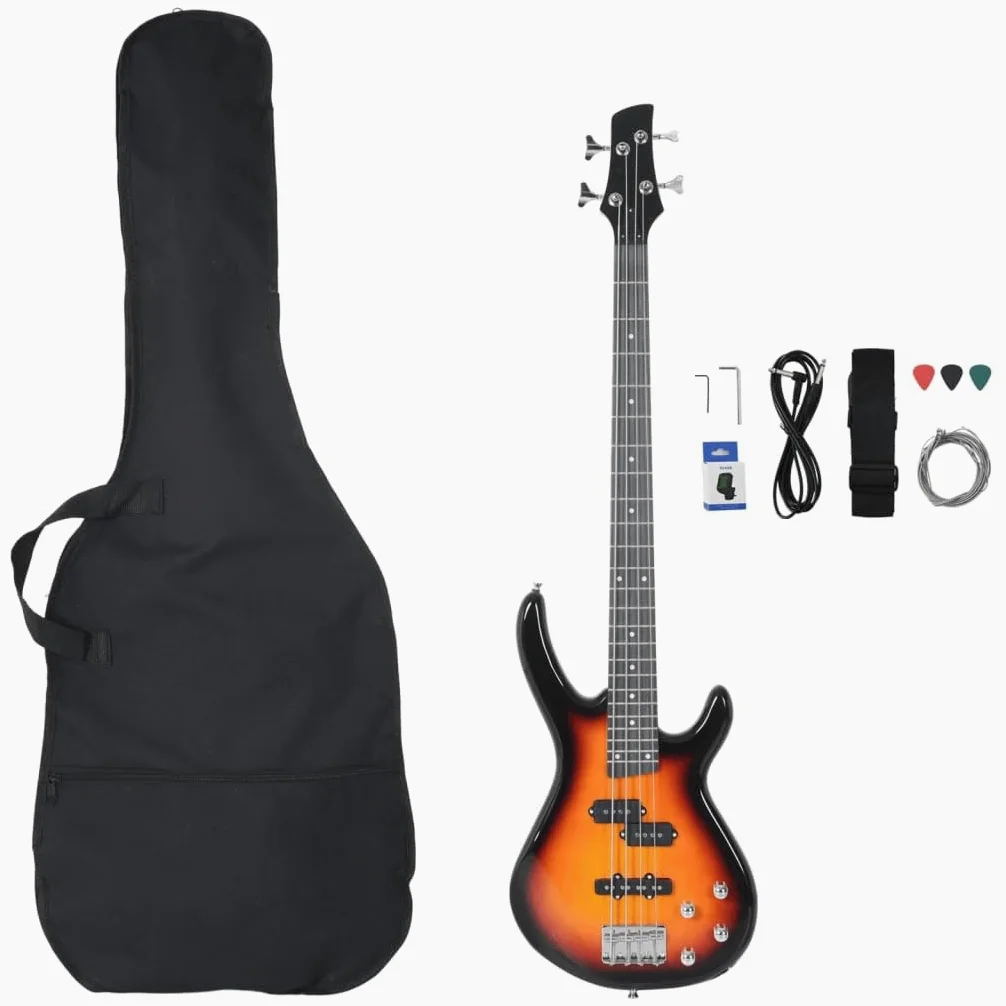 Generico Basso Elettrico Principianti con Custodia Marrone Nero 4/4 46",Arte e so,Hobby e Arti Creative,Strumenti Musicali,Strumenti a Corda,Chitarre,Marrone e Nero,5.9 kg,70183