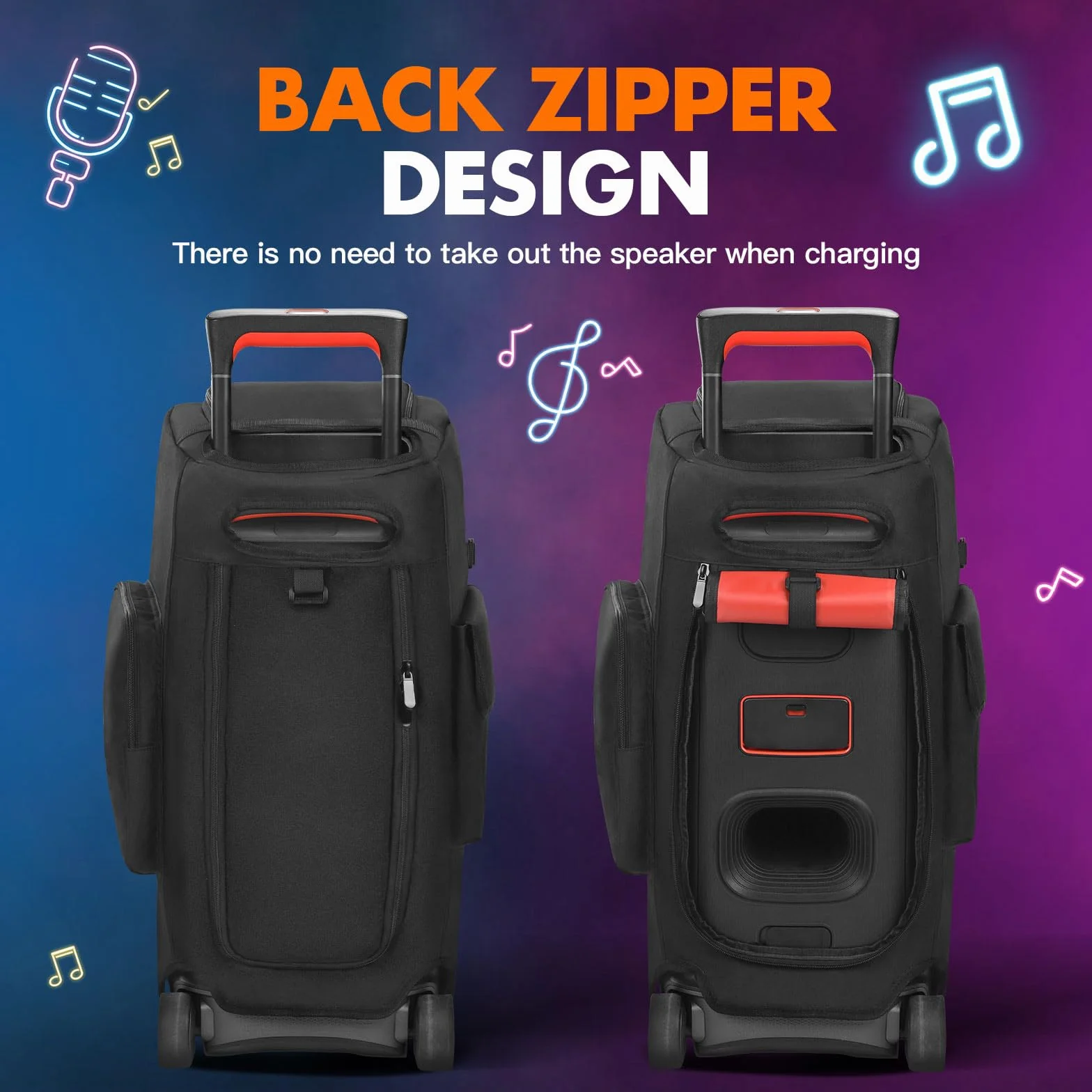 Custodia da viaggio compatibile con altoparlanti portatili JBL PARTYBOX 310/320, altoparlante per feste all'aperto, custodia protettiva con tasche per microfono, caricabatterie, cavo e
