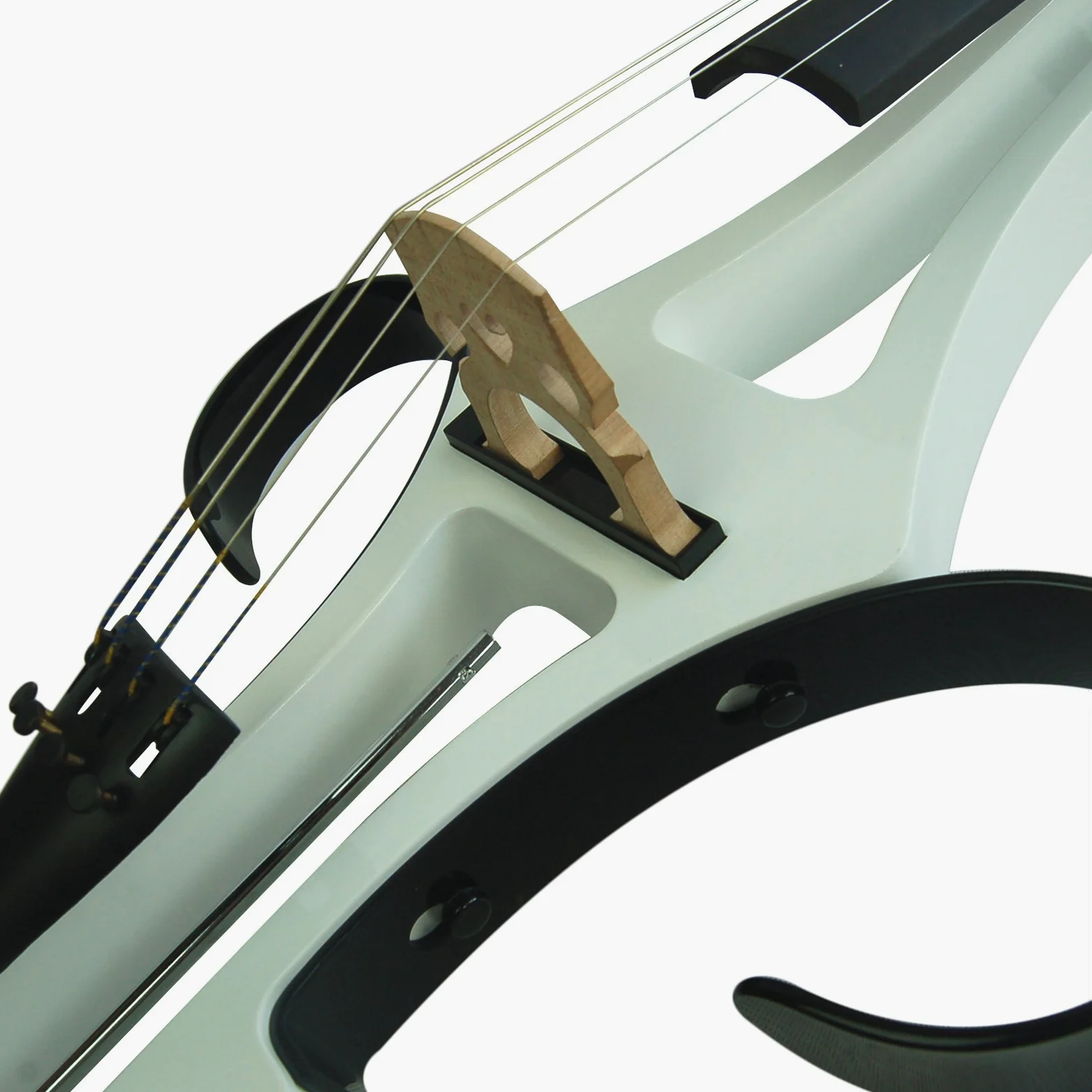 Aliyes Handmade Professionale Legno Massello Elettrico Violoncello 4/4 Full Size Silenzioso Elettrico Cello-Bianco