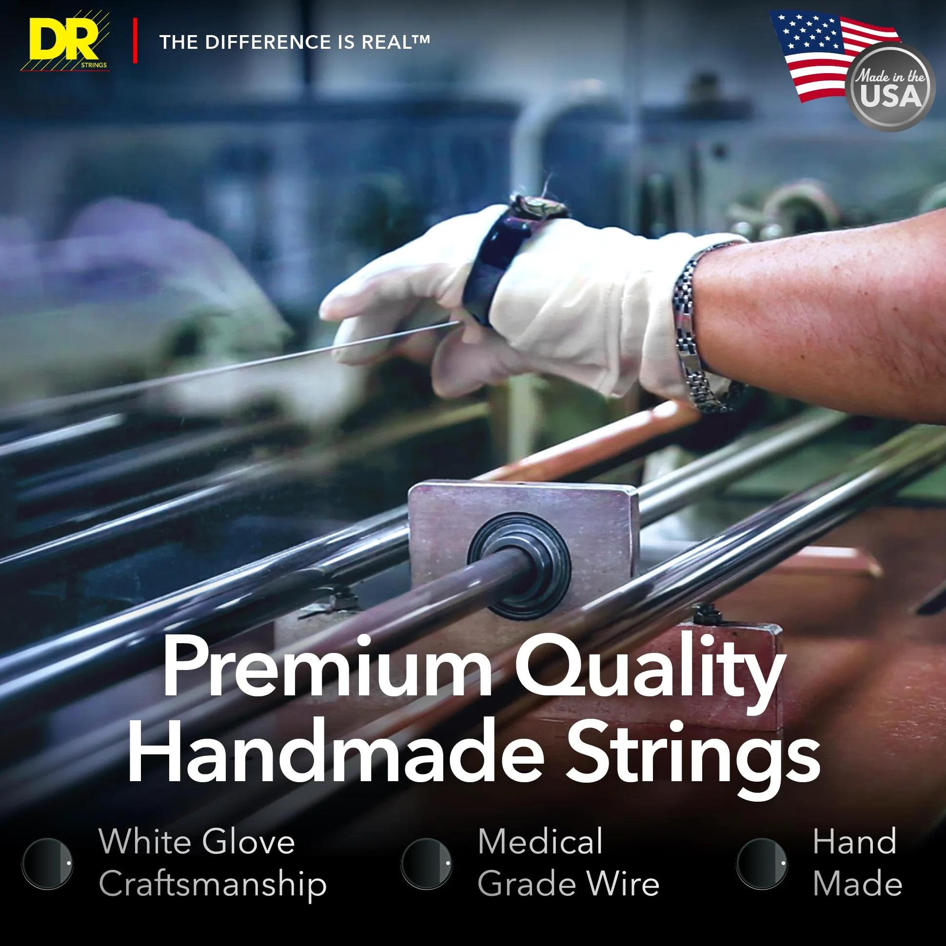 DR Strings BKB630 30-125 Medium 6-String Set Handmade Black Beauties corde per basso rivestite