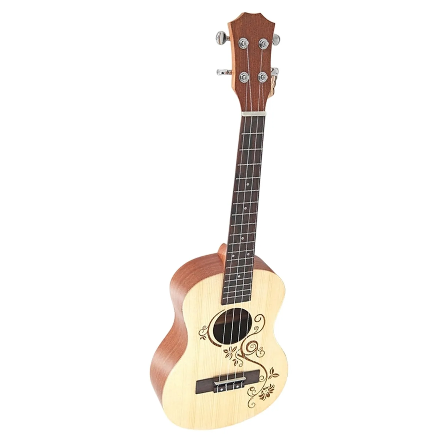 Piccolo Strumento A Corde Per Chitarra A Quattro Corde Con Motivo In Legno Di Abete Rosso Da 26 Pollici Ukulele