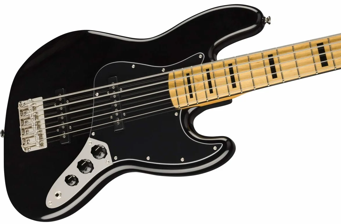 Squier by Fender Classic Vibe '70s Jazz Bass V, Bass Guitar, Maple Fingerboard, Black