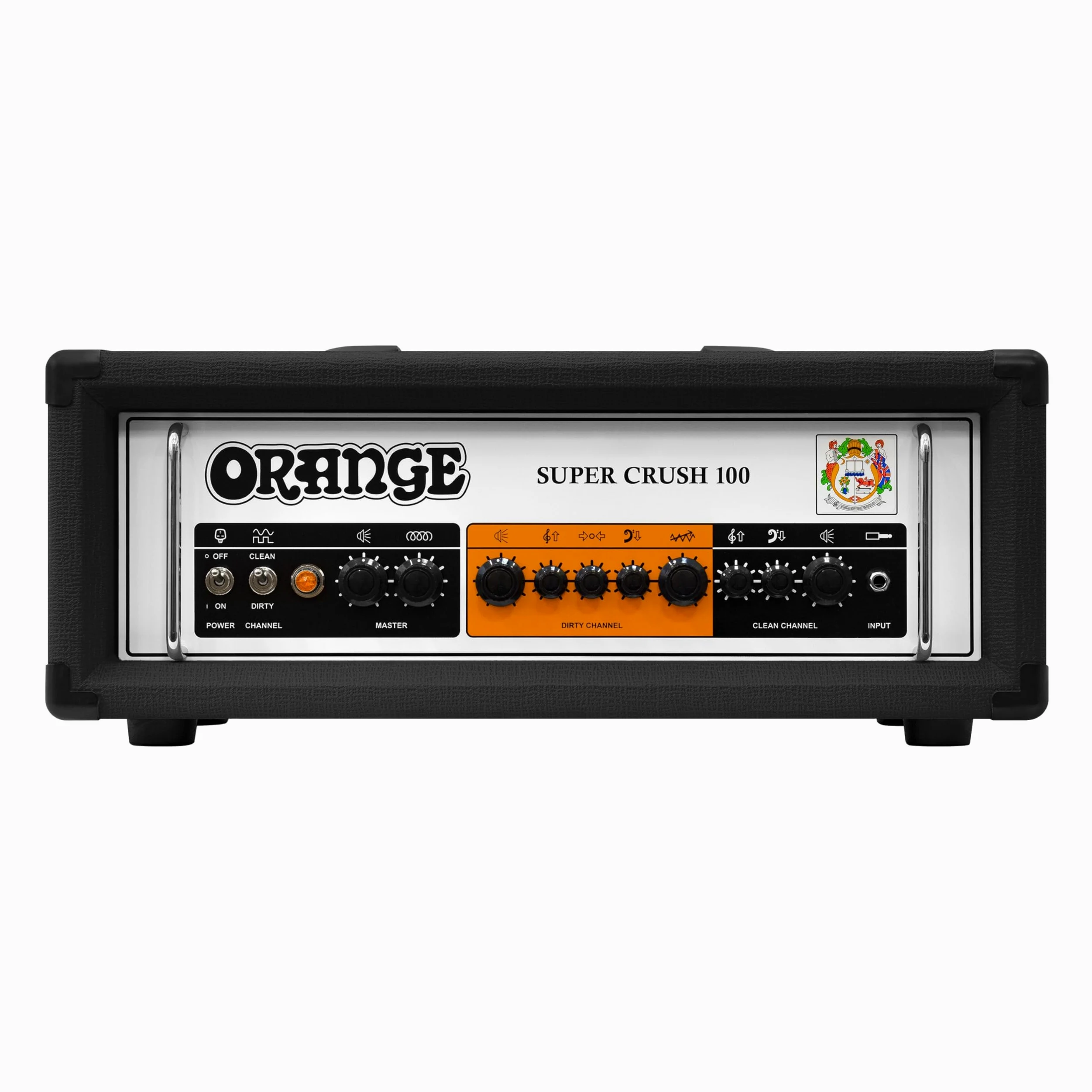 Gitaarversterker Top Orange Crush Super Crush 100-100 Watt Zwart (SUPERCR100HBB)
