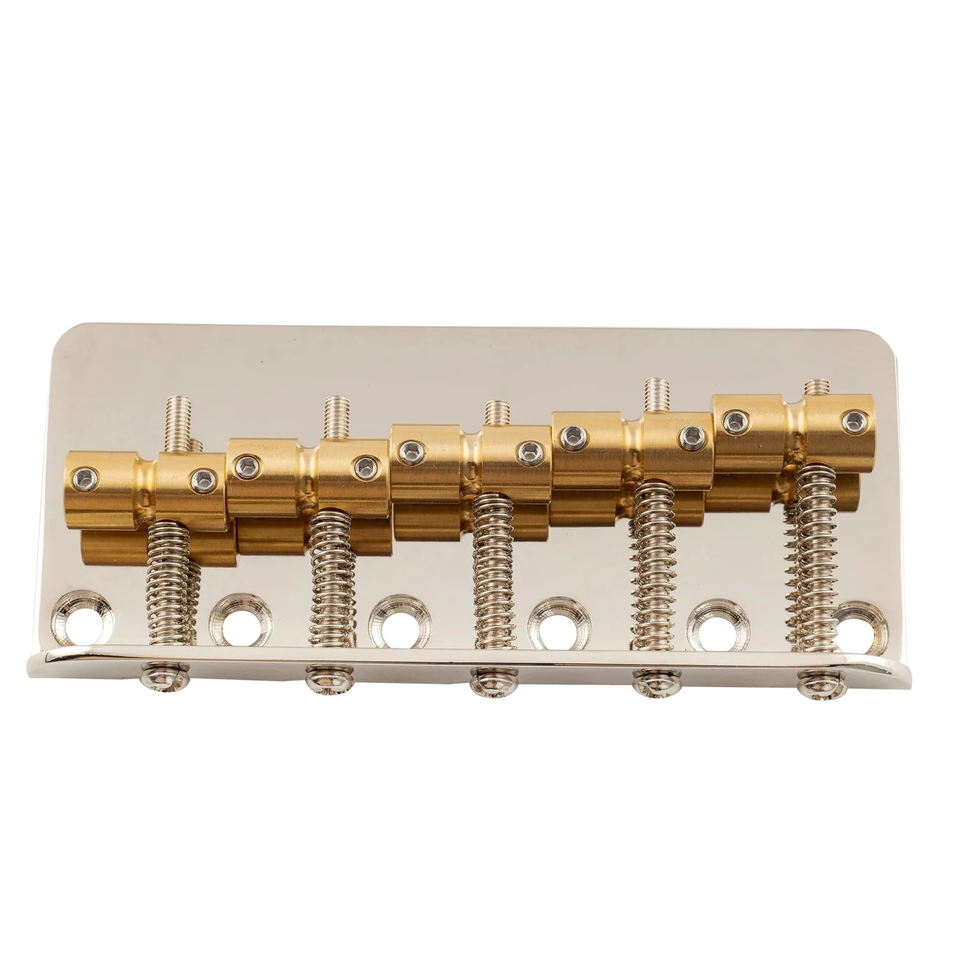 Ponte Per Basso A 5 Corde Standard Classico Da 18 Mm Con Sellette In Ottone E Piastra Di Base In Acciaio | Ponte per chitarra (nichel)