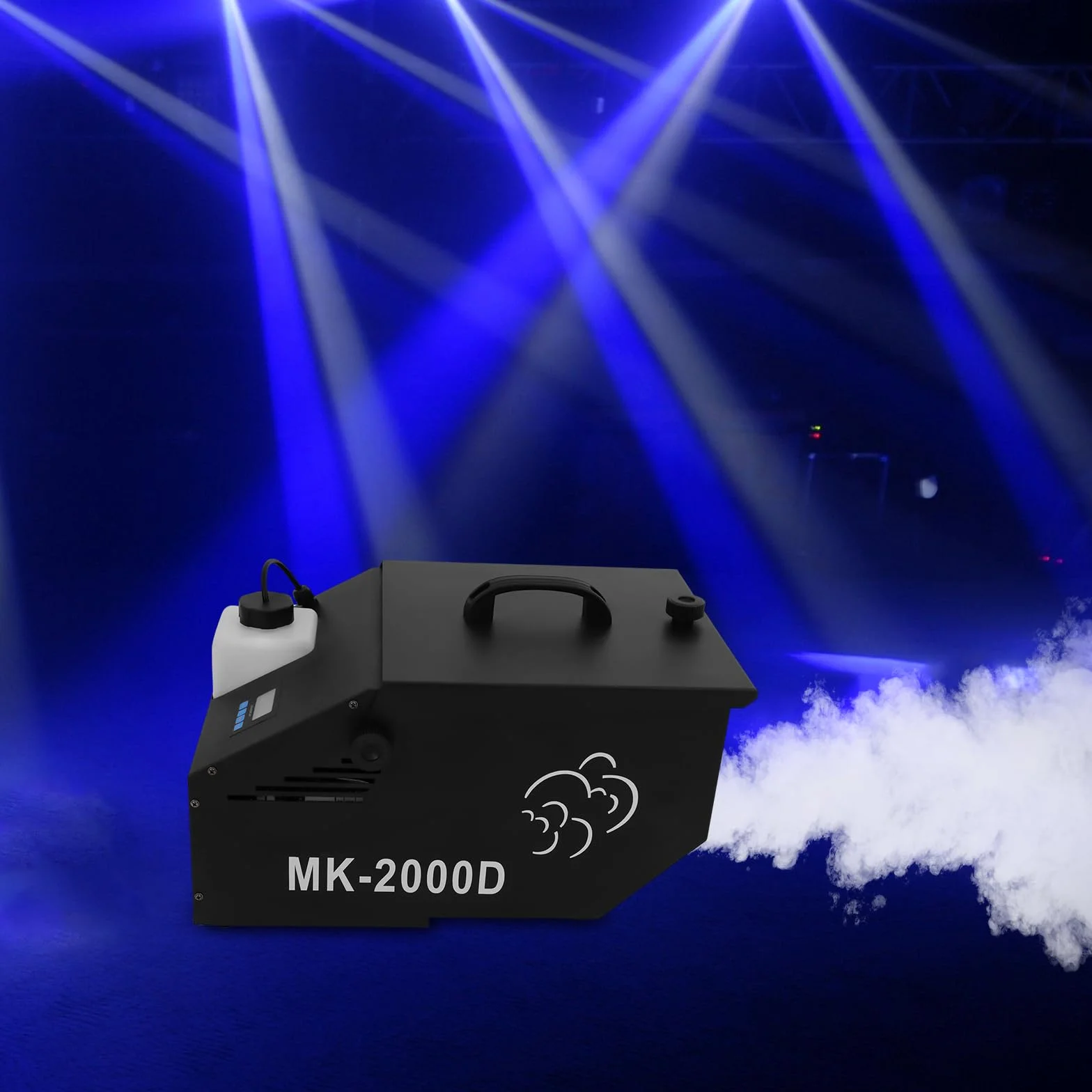 DMX - Macchina per fumo, 0,5 l, per palcoscenico, nebbia, 1200 W, con telecomando senza fili, per feste, Halloween, matrimoni, Natale, spettacoli
